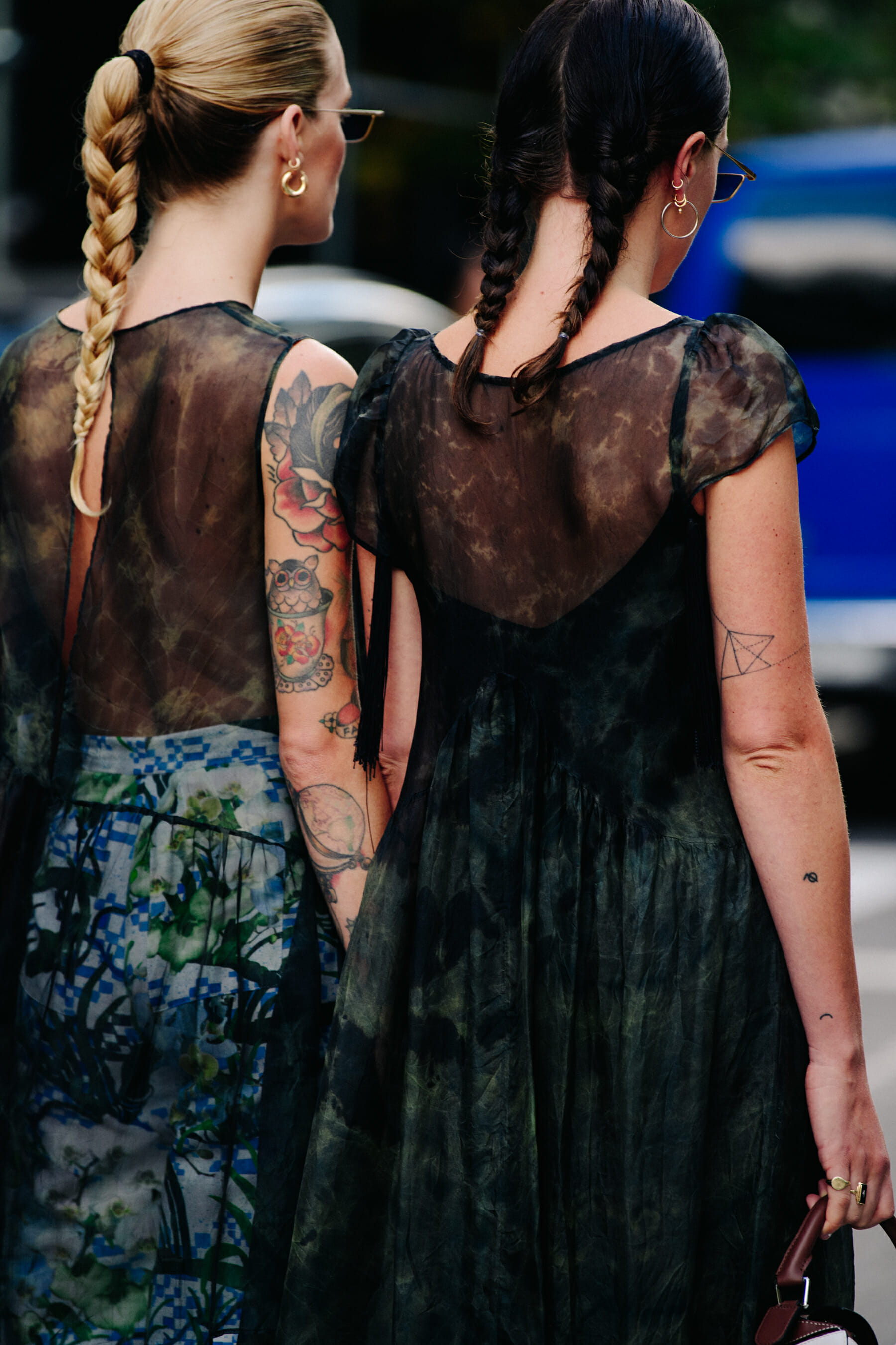 Two bloggers with plaits