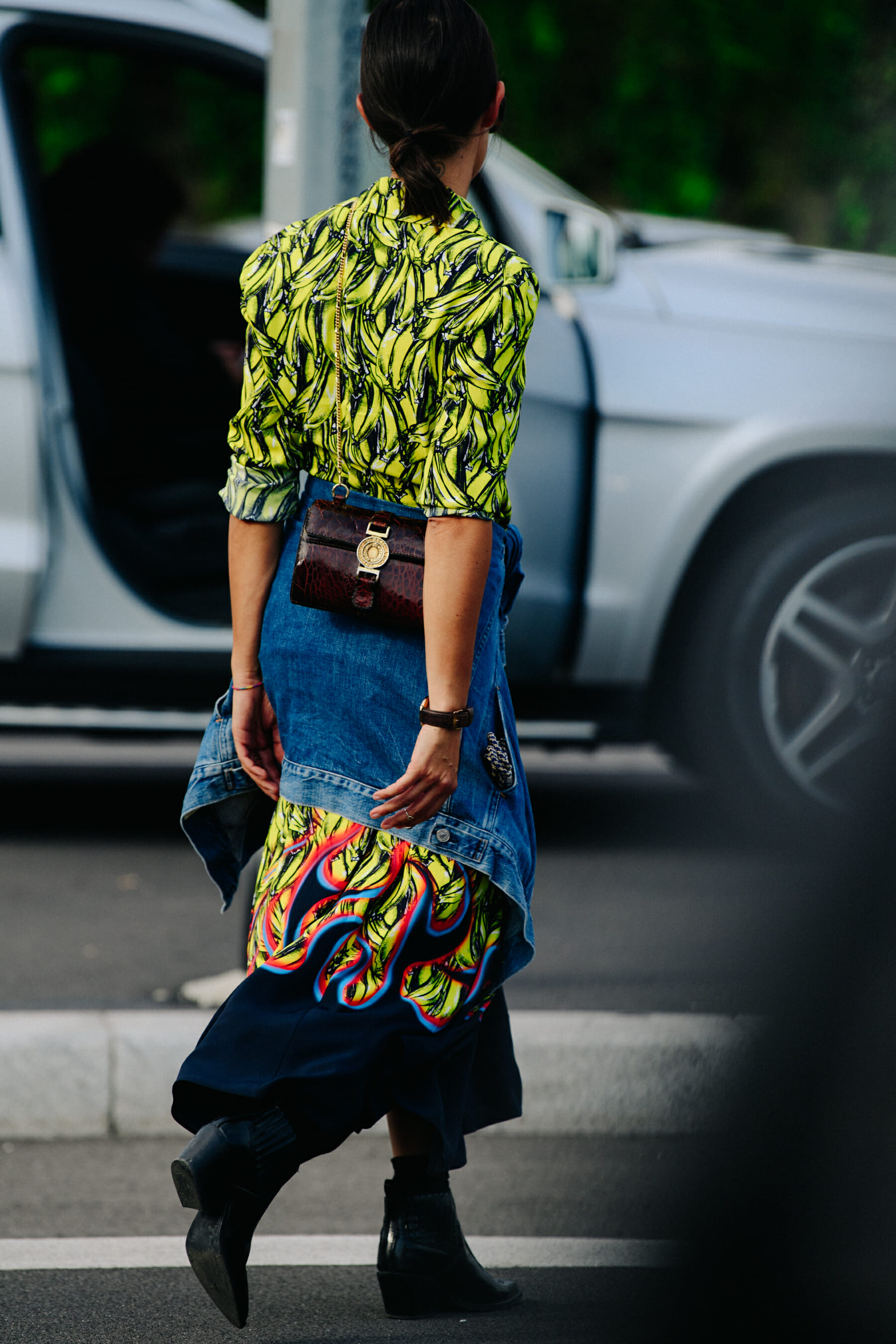 Woman wearing Prada outfit