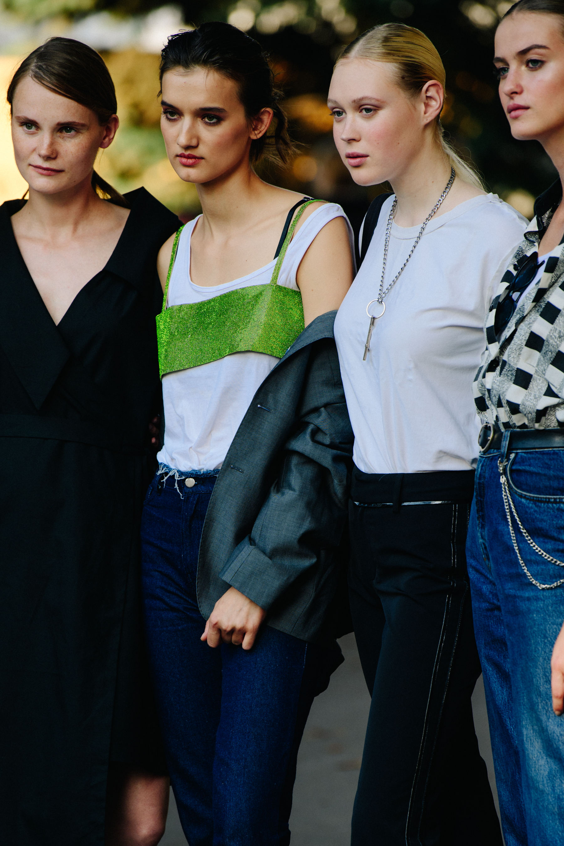 Models outside show