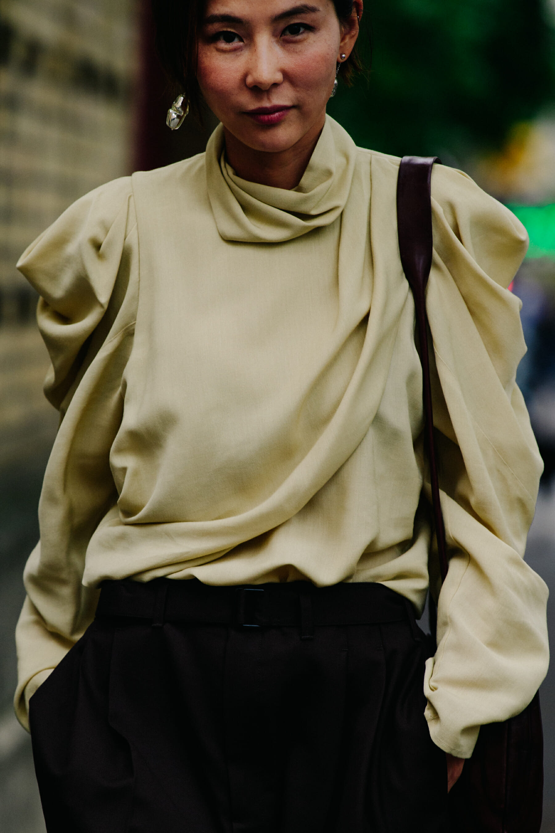 Woman wearing yellow top
