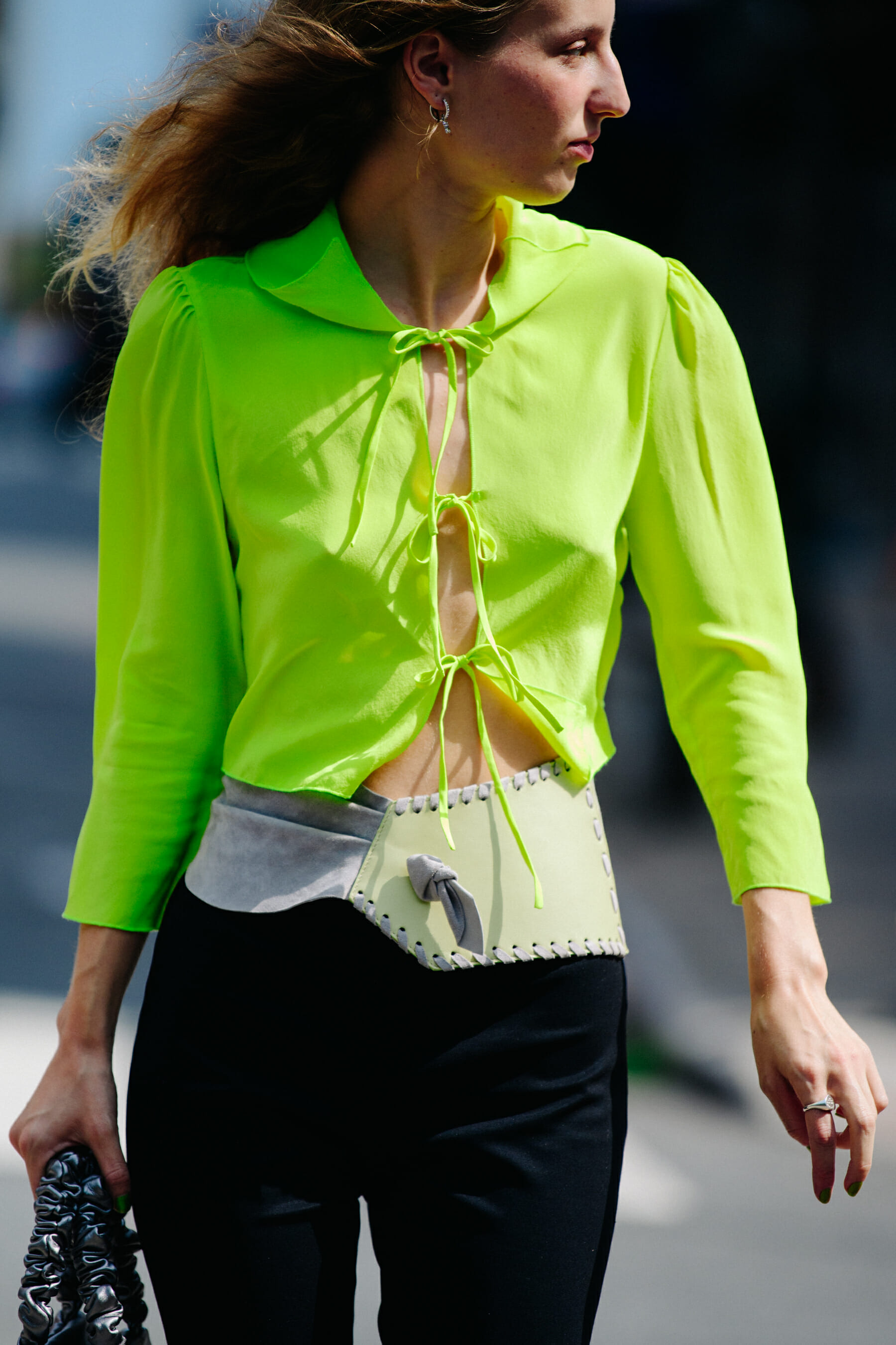 Woman wearing yellow top