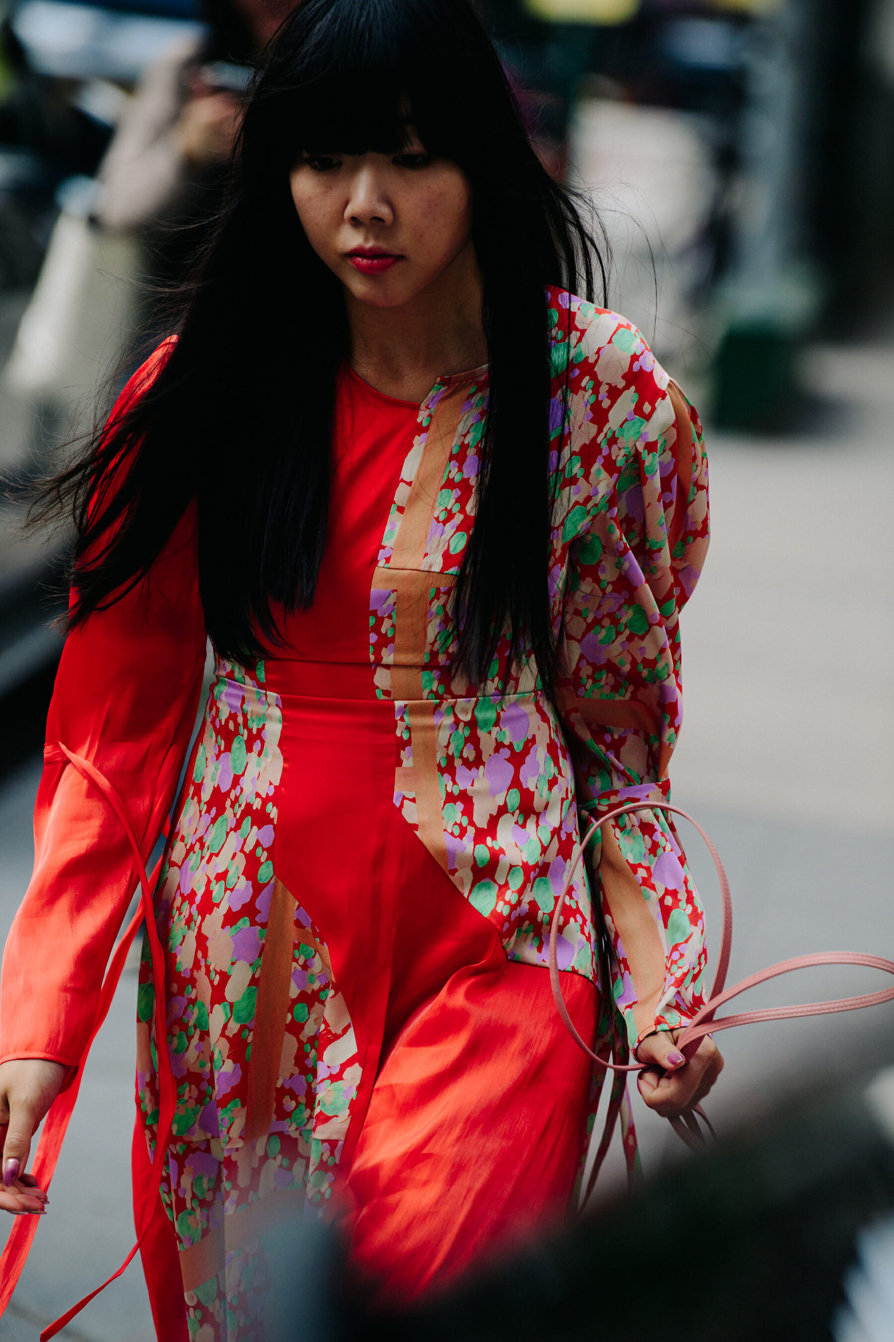Woman wearing floral dress