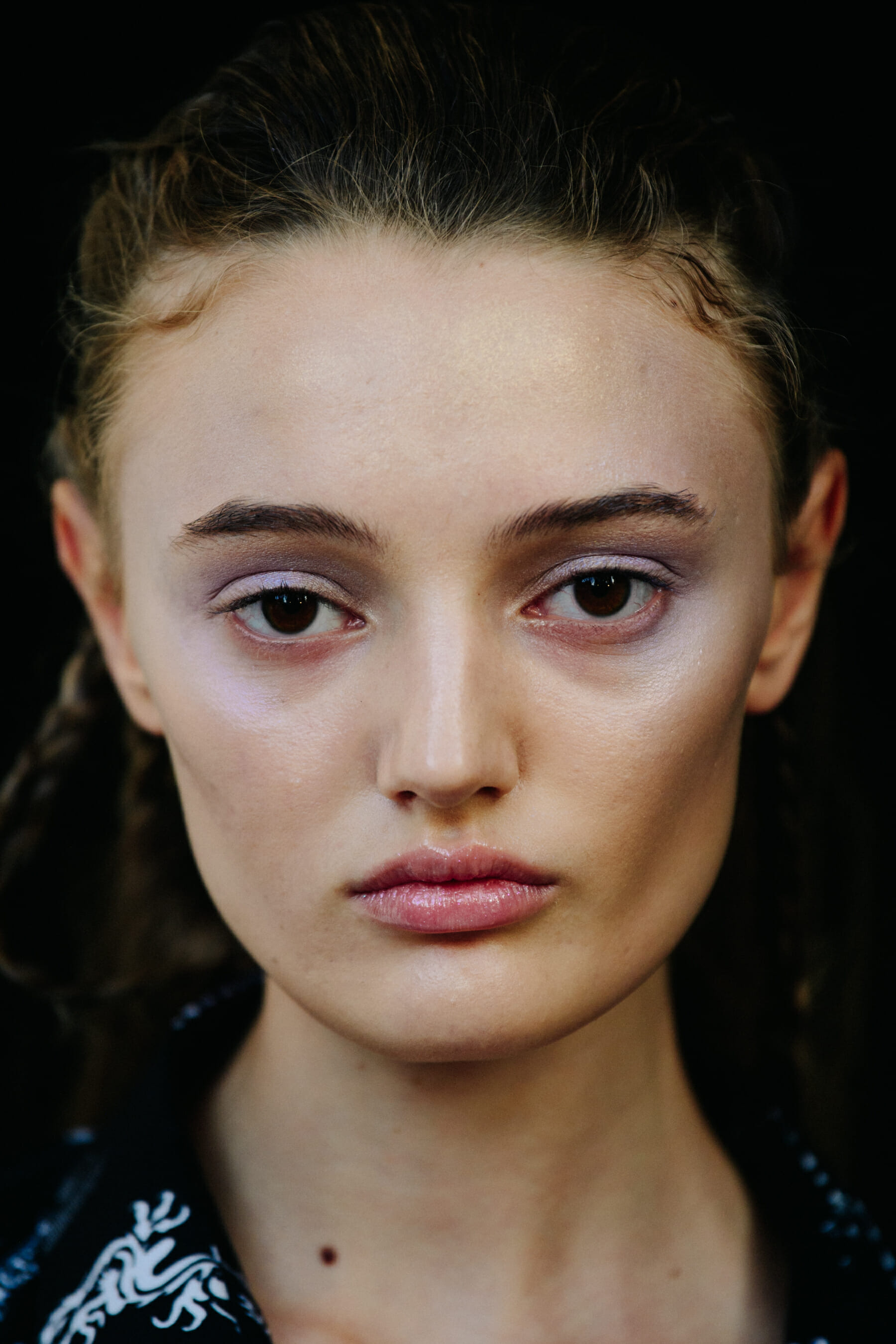 Portrait of model with dark eyes