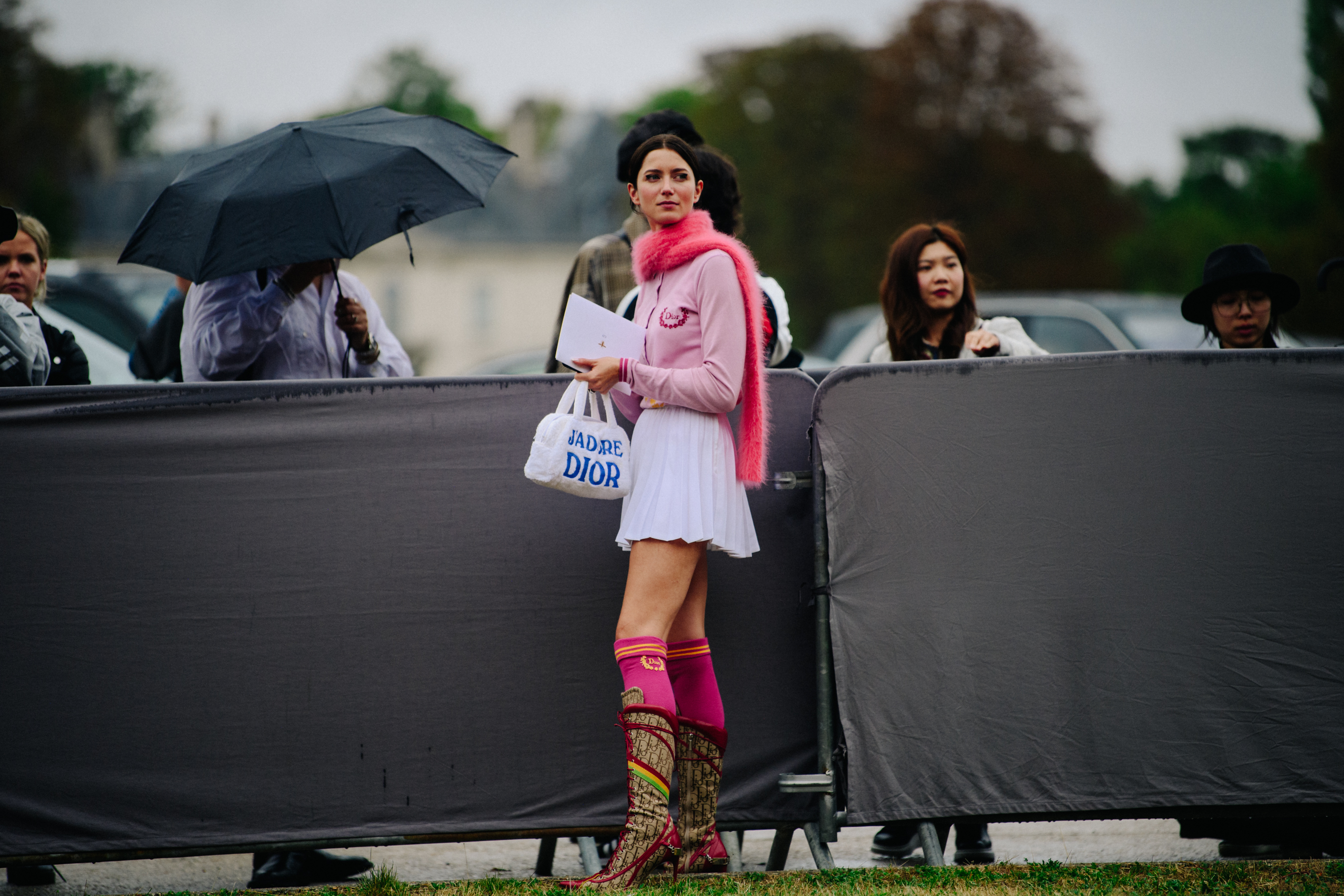 Woman wearing Christian Dior outfit