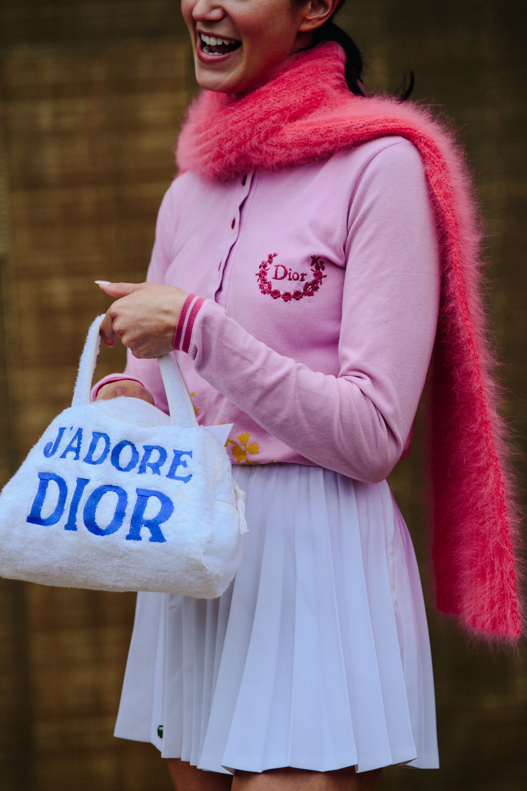 Woman wearing Christian Dior outfit