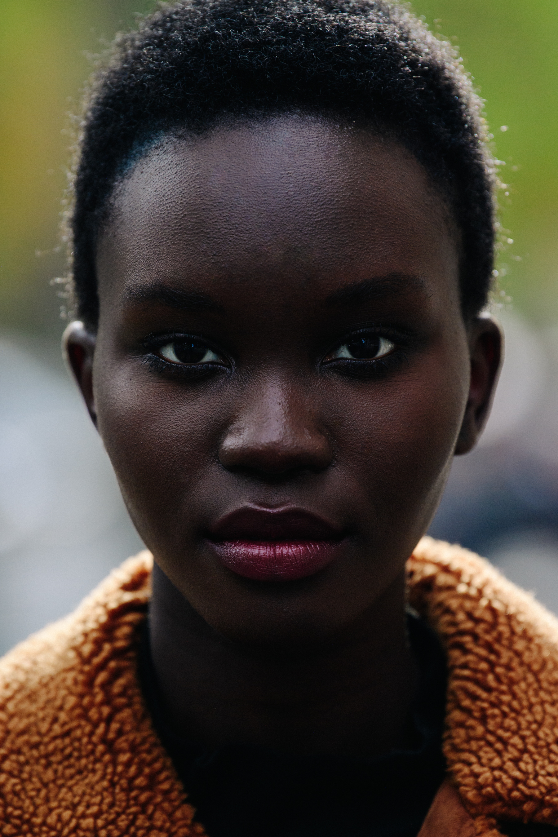 Model with red lips
