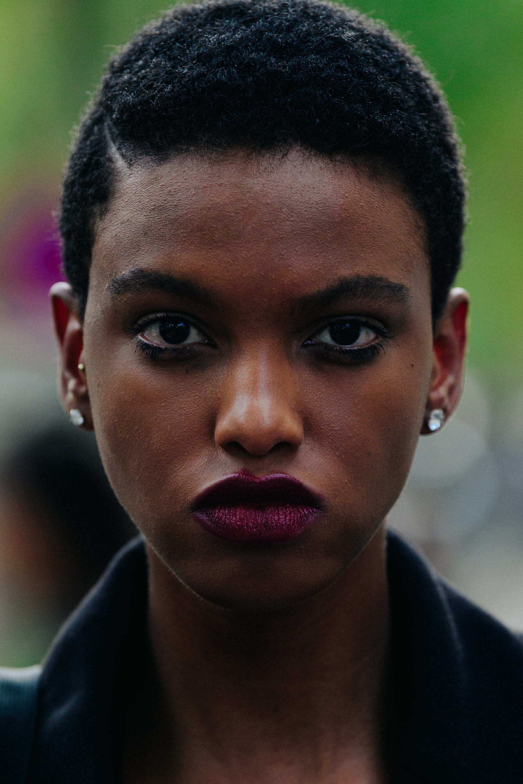 Model with red lips