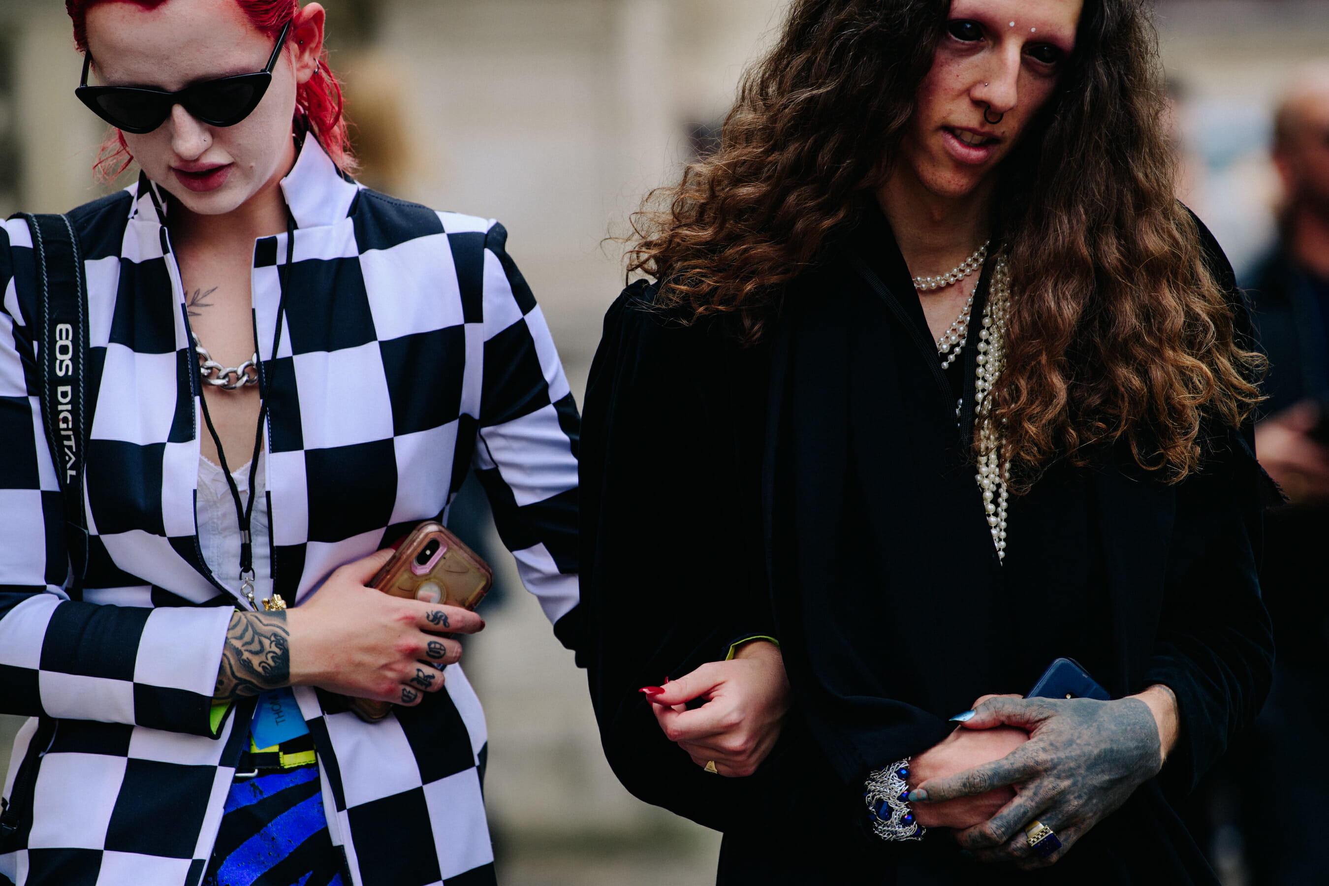 Couple with alternative outfits