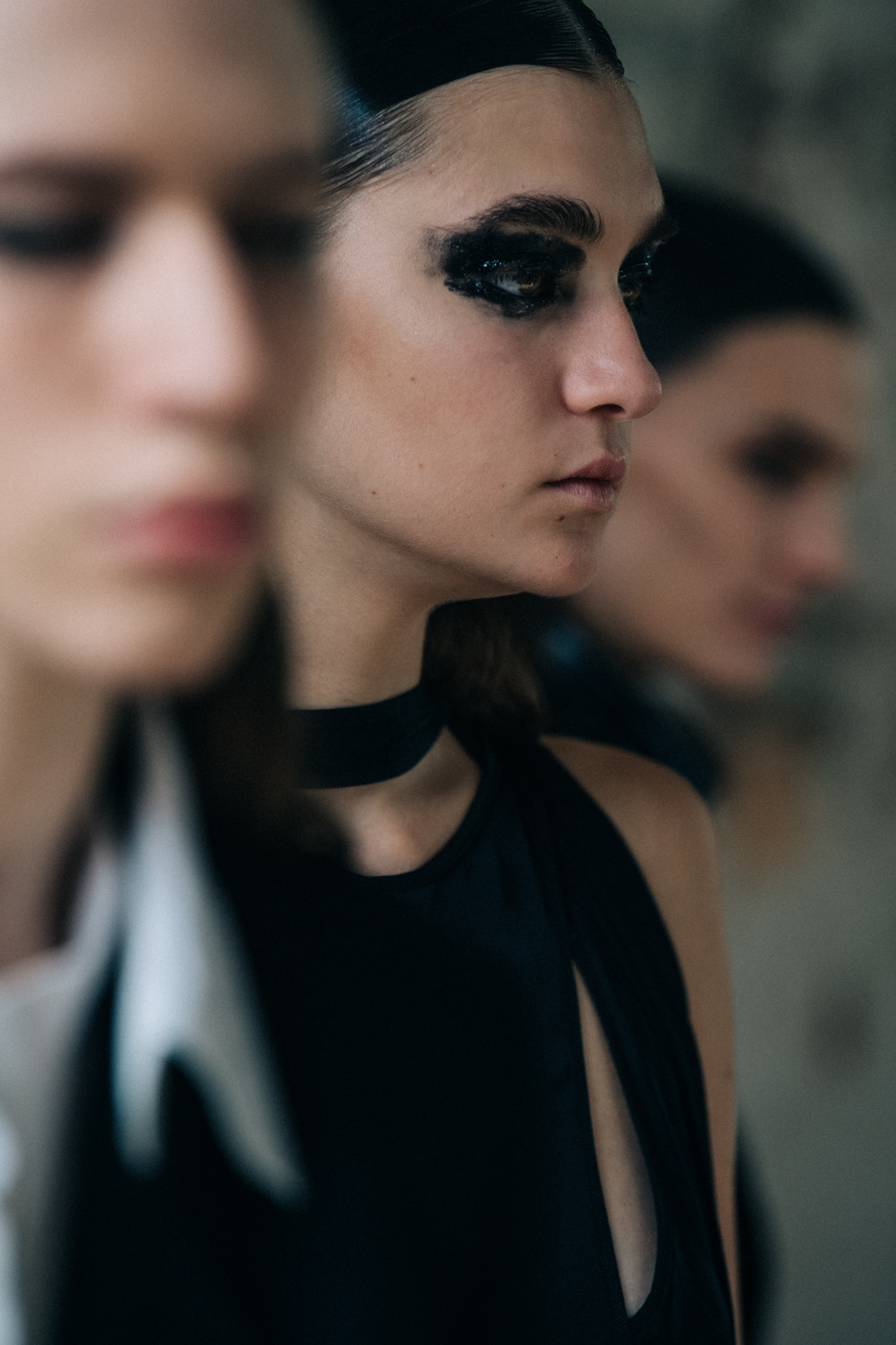 Julia Ratner backstage at Ann Demeulemeester