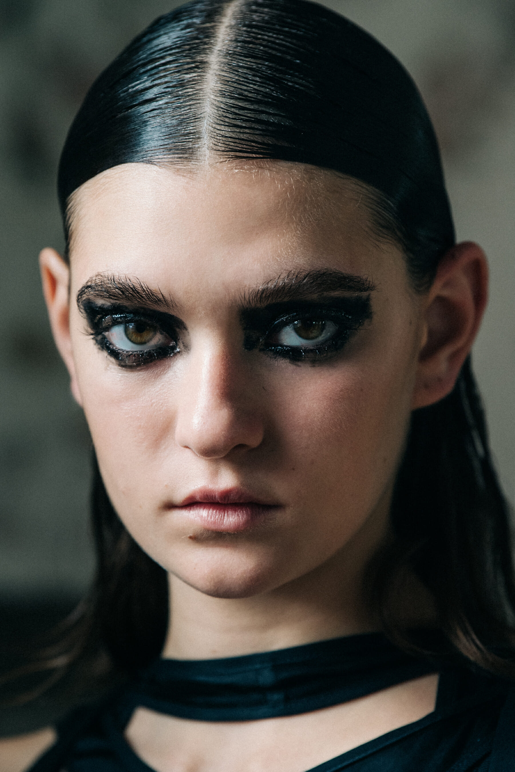 Julia Ratner backstage at Ann Demeulemeester