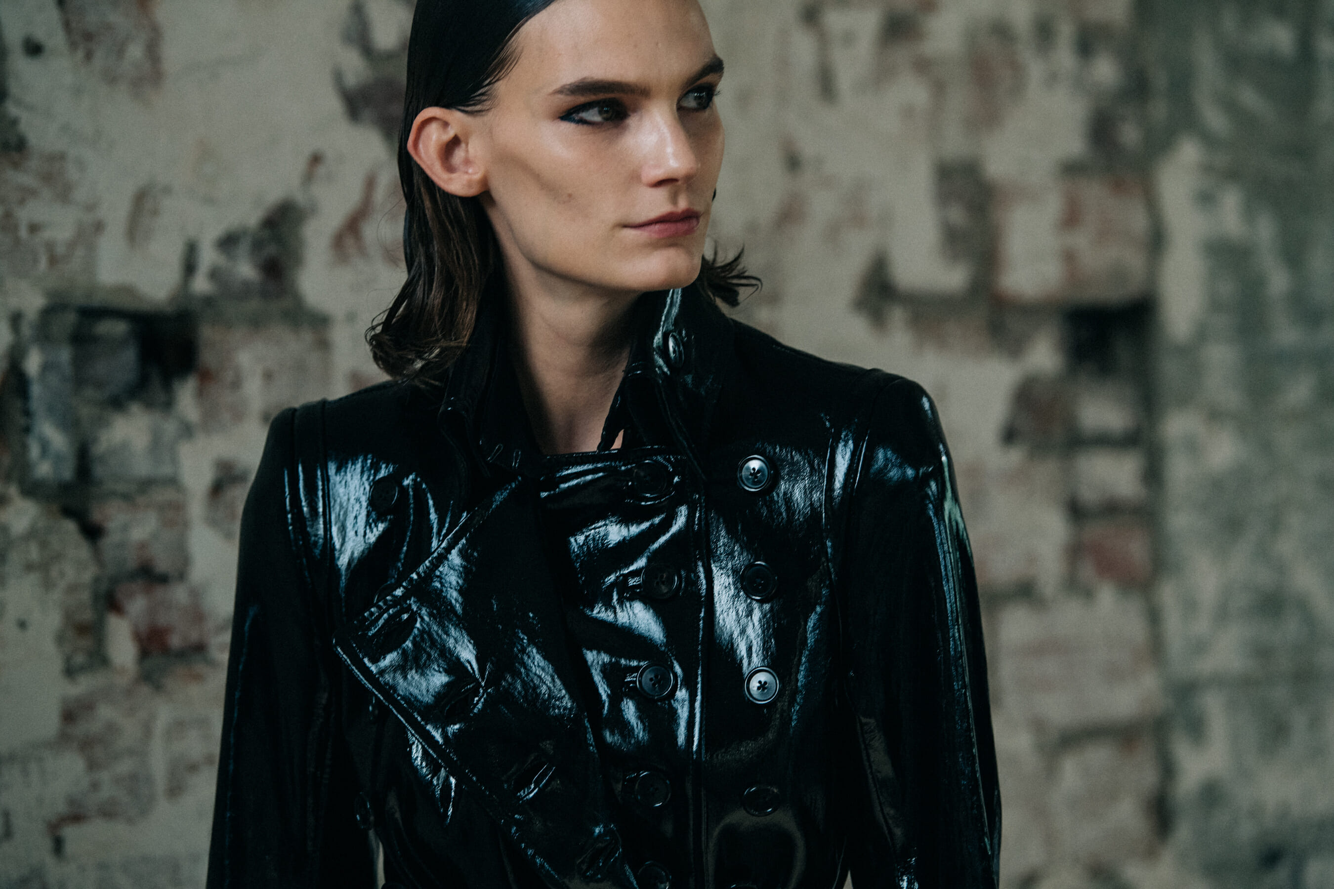 Lena Hardt backstage at Ann Demeulemeester