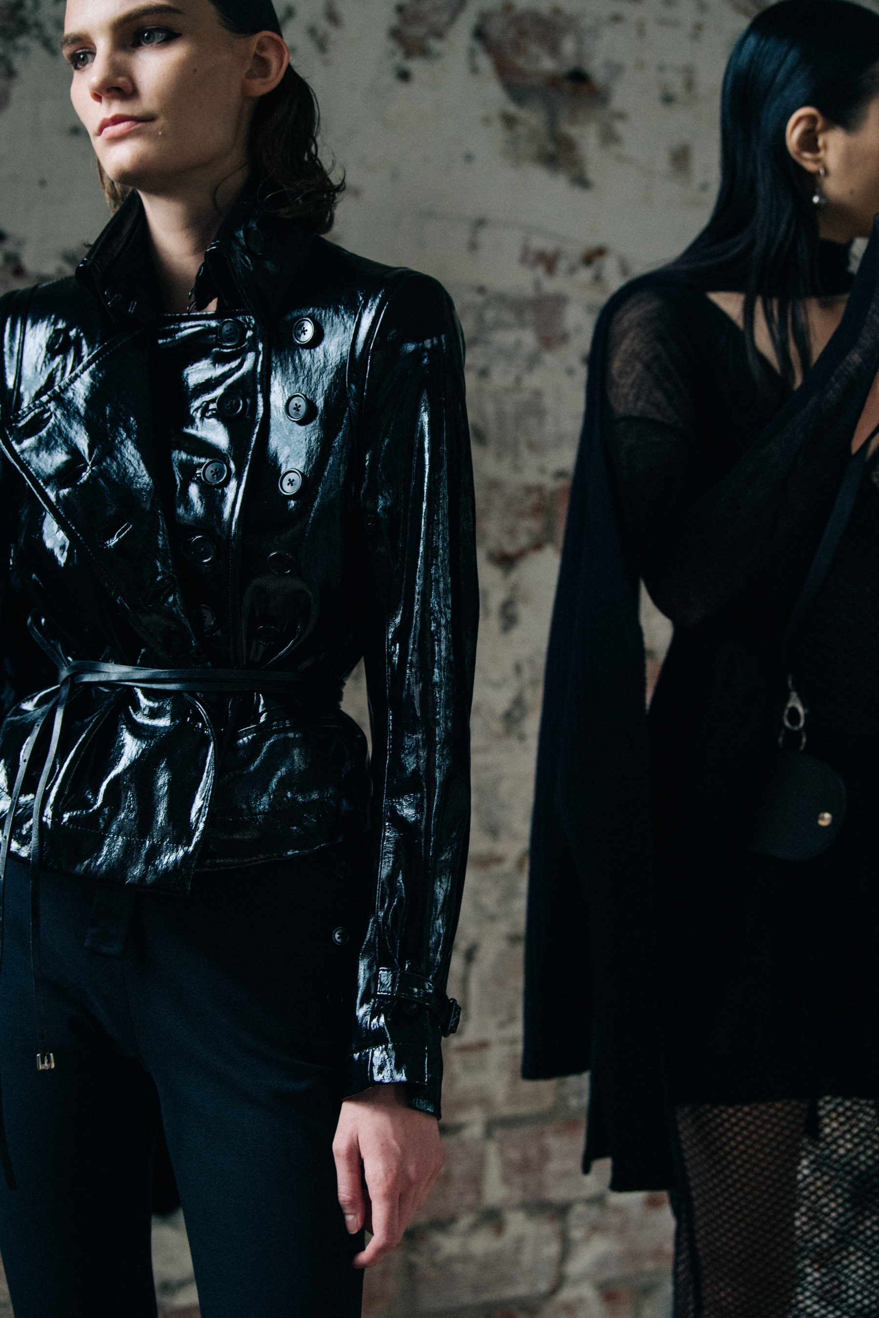 Lena Hardt backstage at Ann Demeulemeester