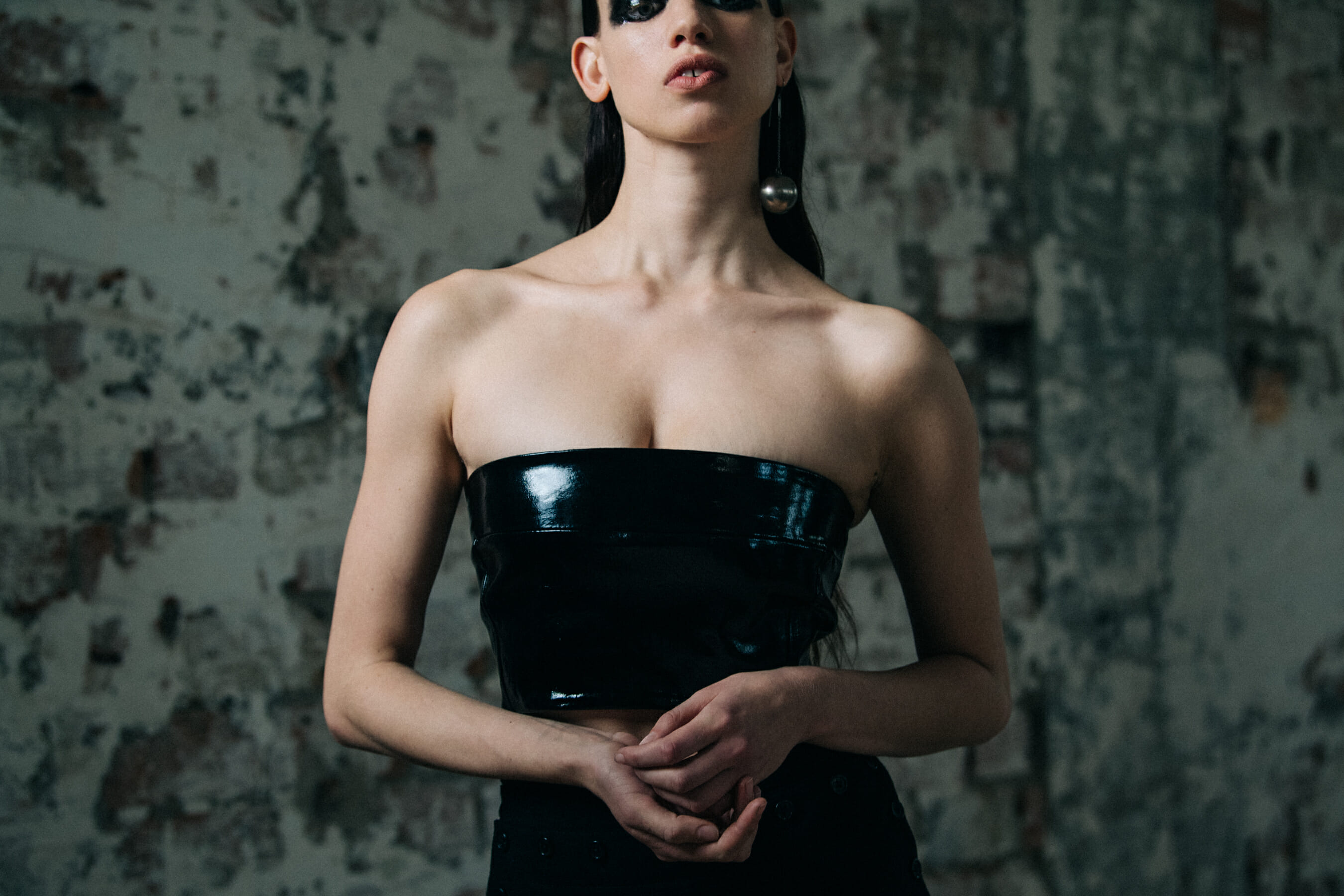 Lily McMenamy backstage at Ann Demeulemeester