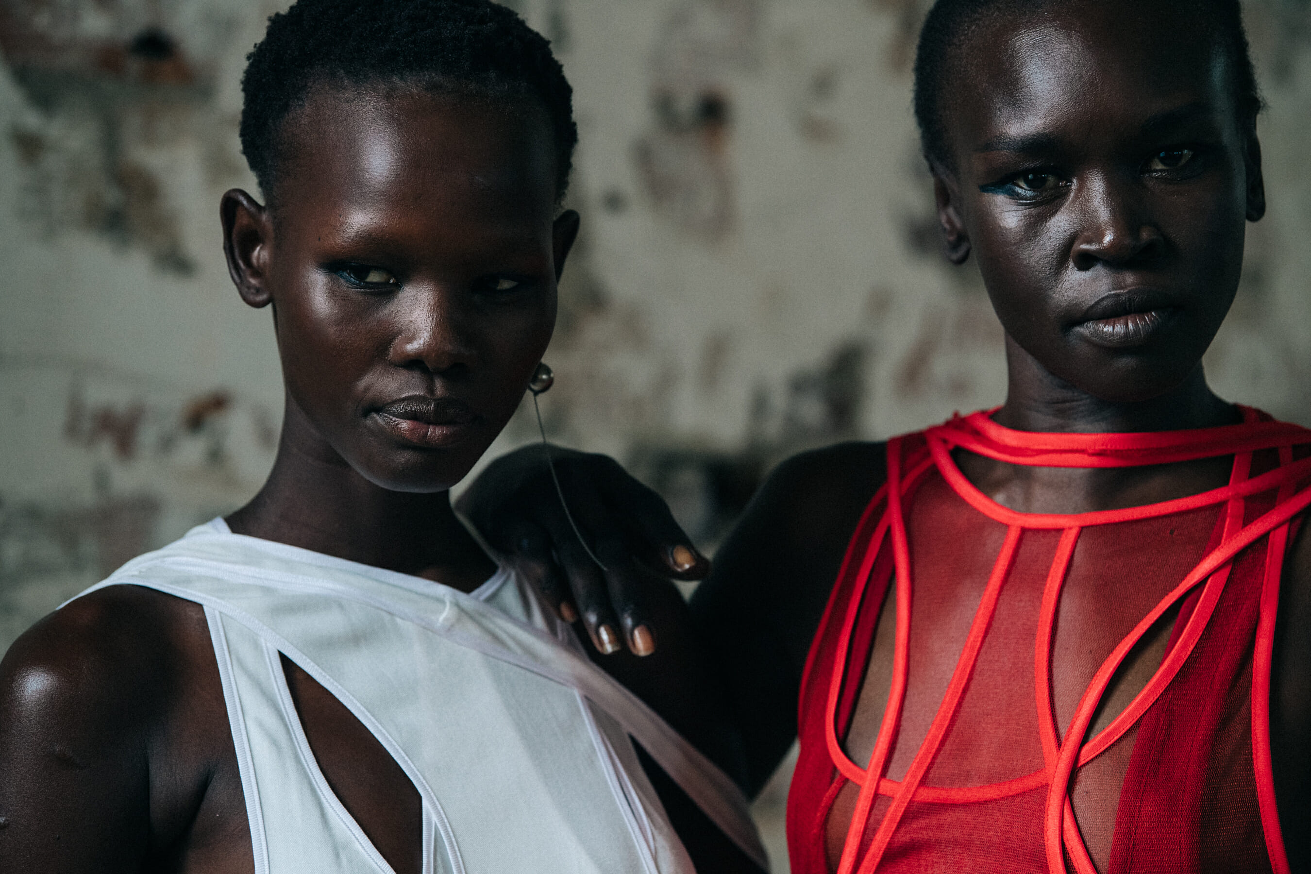 Shanelle Nyasiase backstage at Ann Demeulemeester