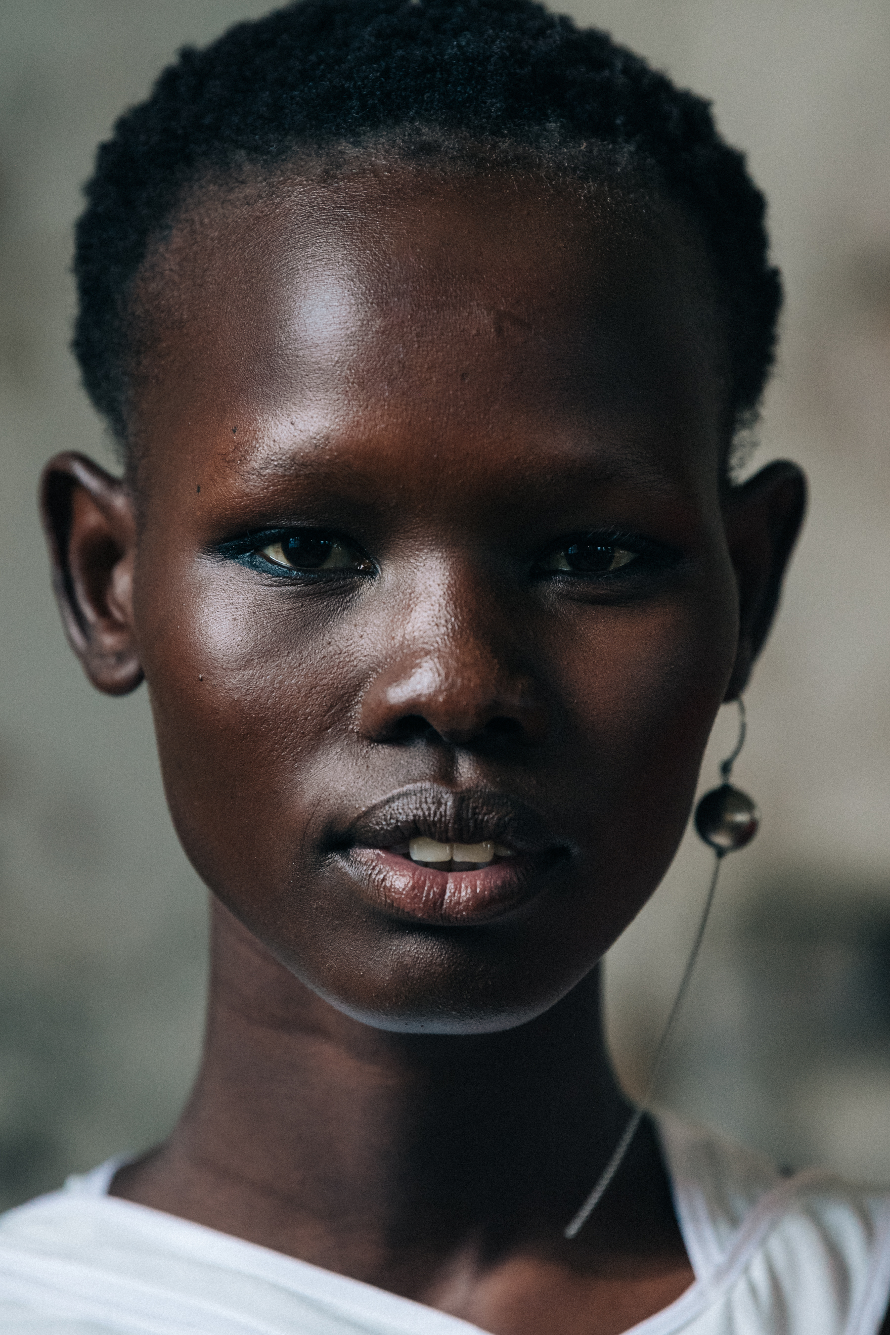 Shanelle Nyasiase backstage at Ann Demeulemeester