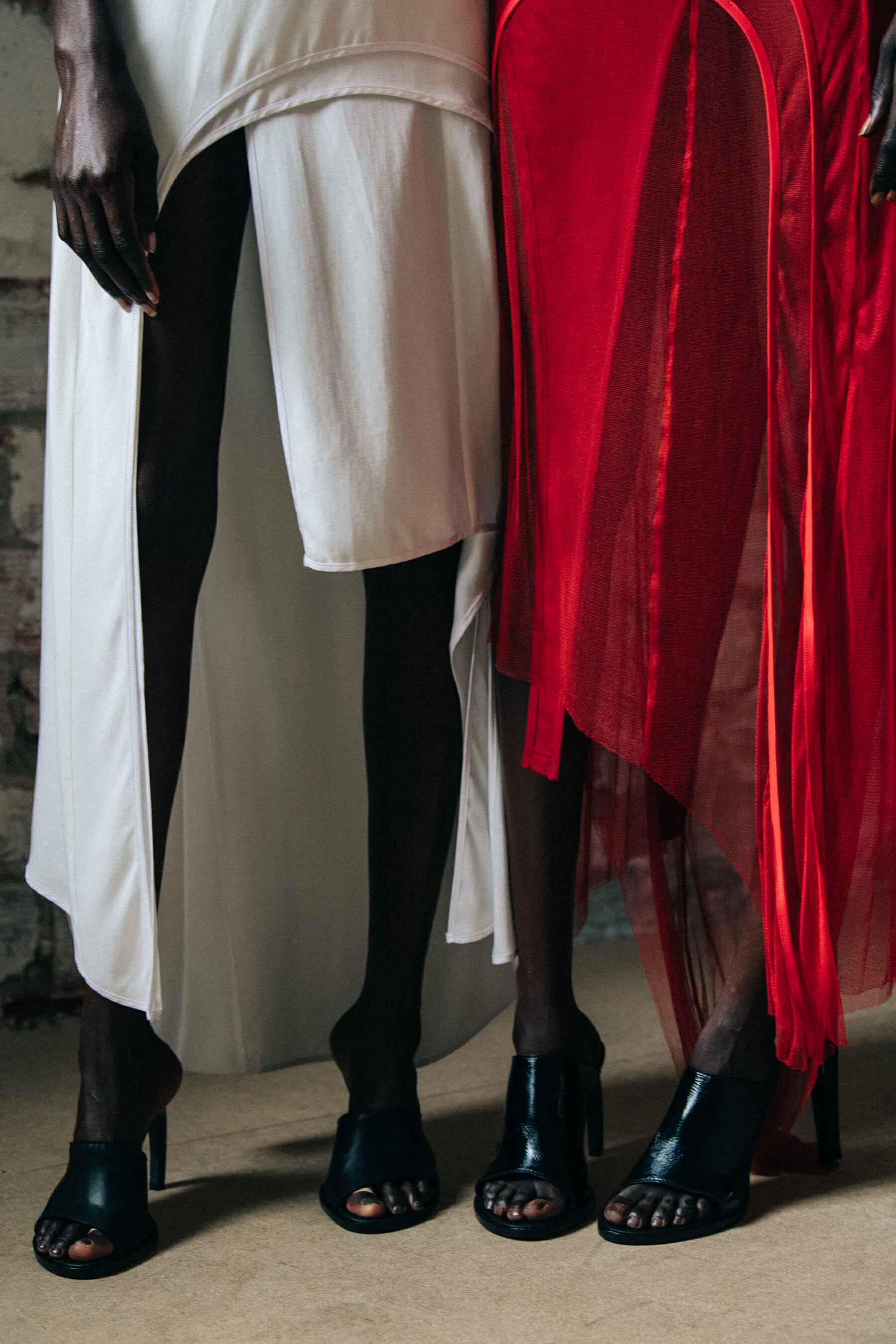 Shanelle Nyasiase backstage at Ann Demeulemeester