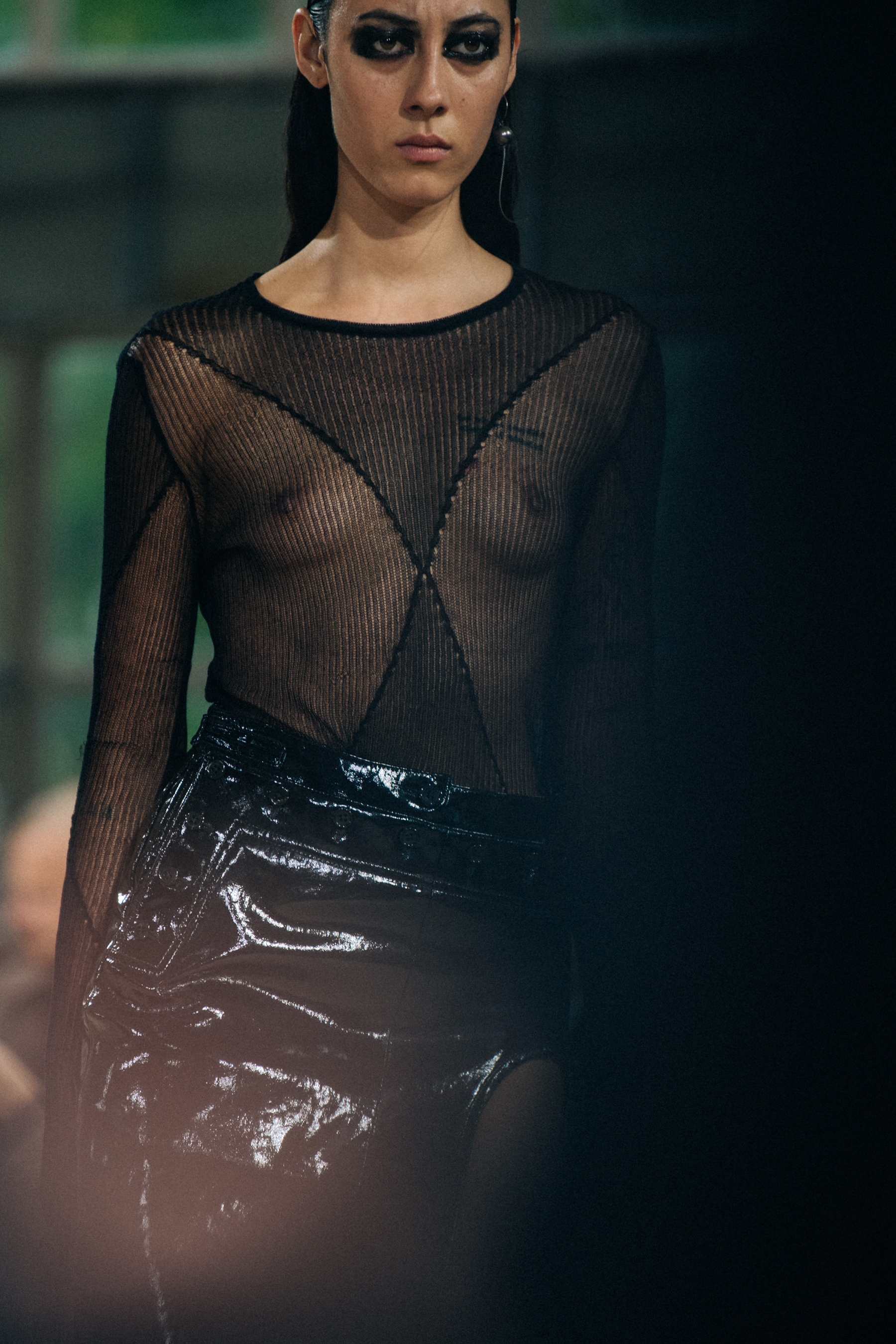 Gaia Orgeas backstage at Ann Demeulemeester