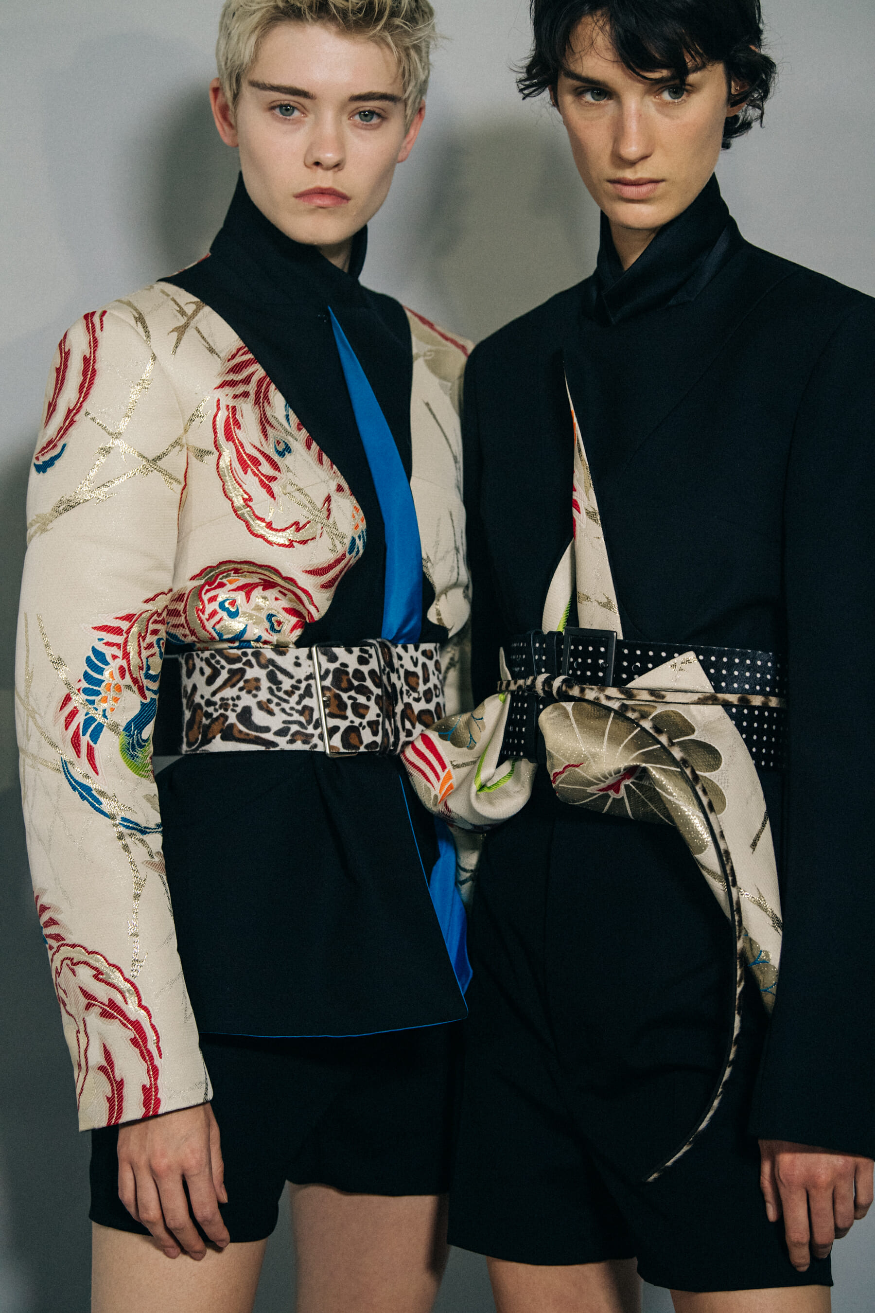 Model wearing black jacket at Haider Ackermann