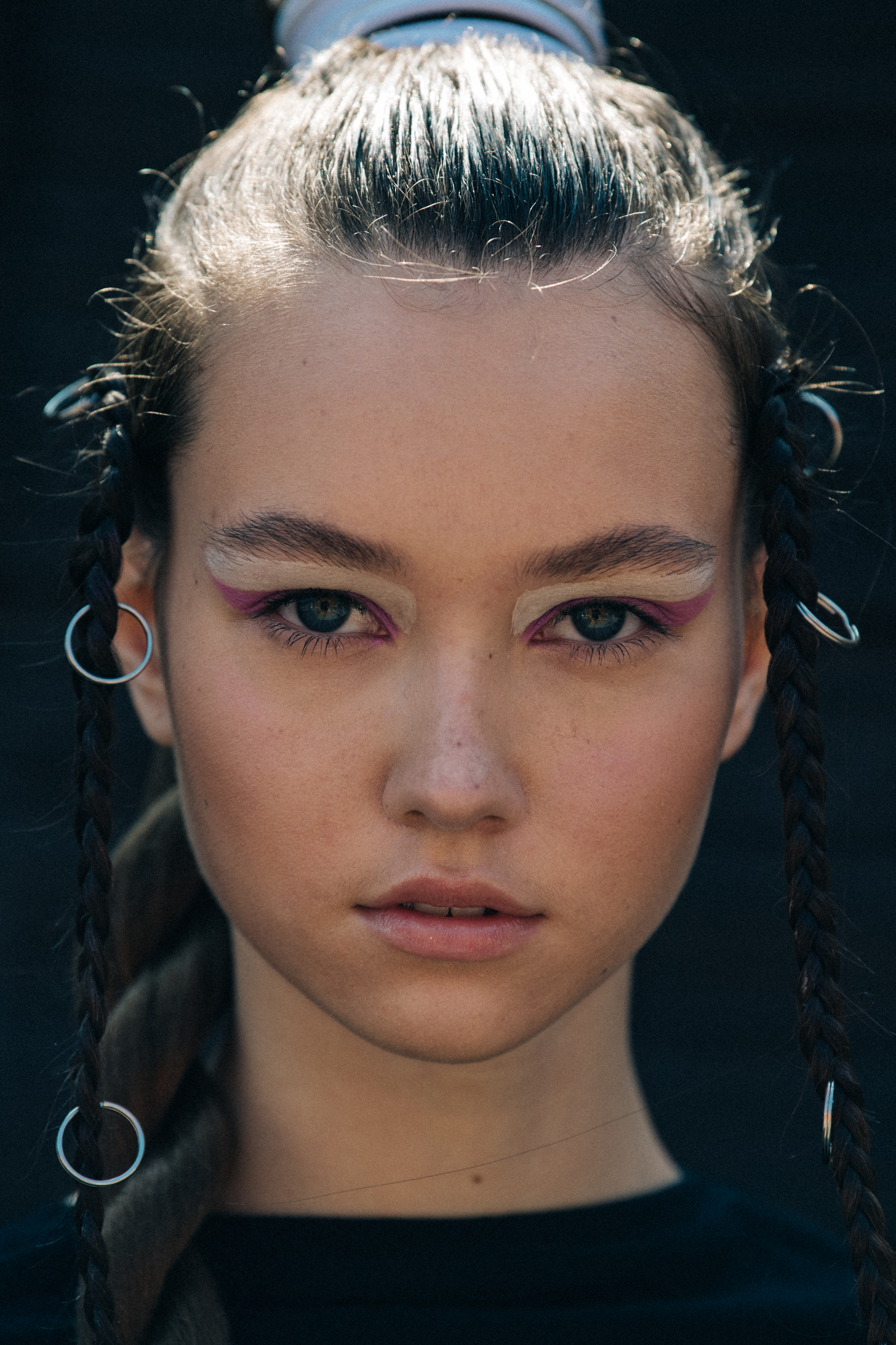 Portrait of model with eye makeup