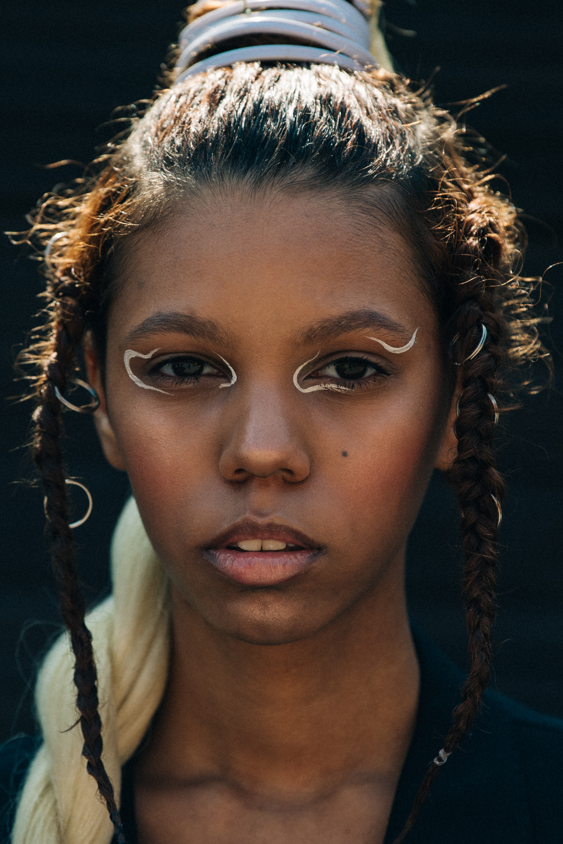 Portrait of model with eye makeup