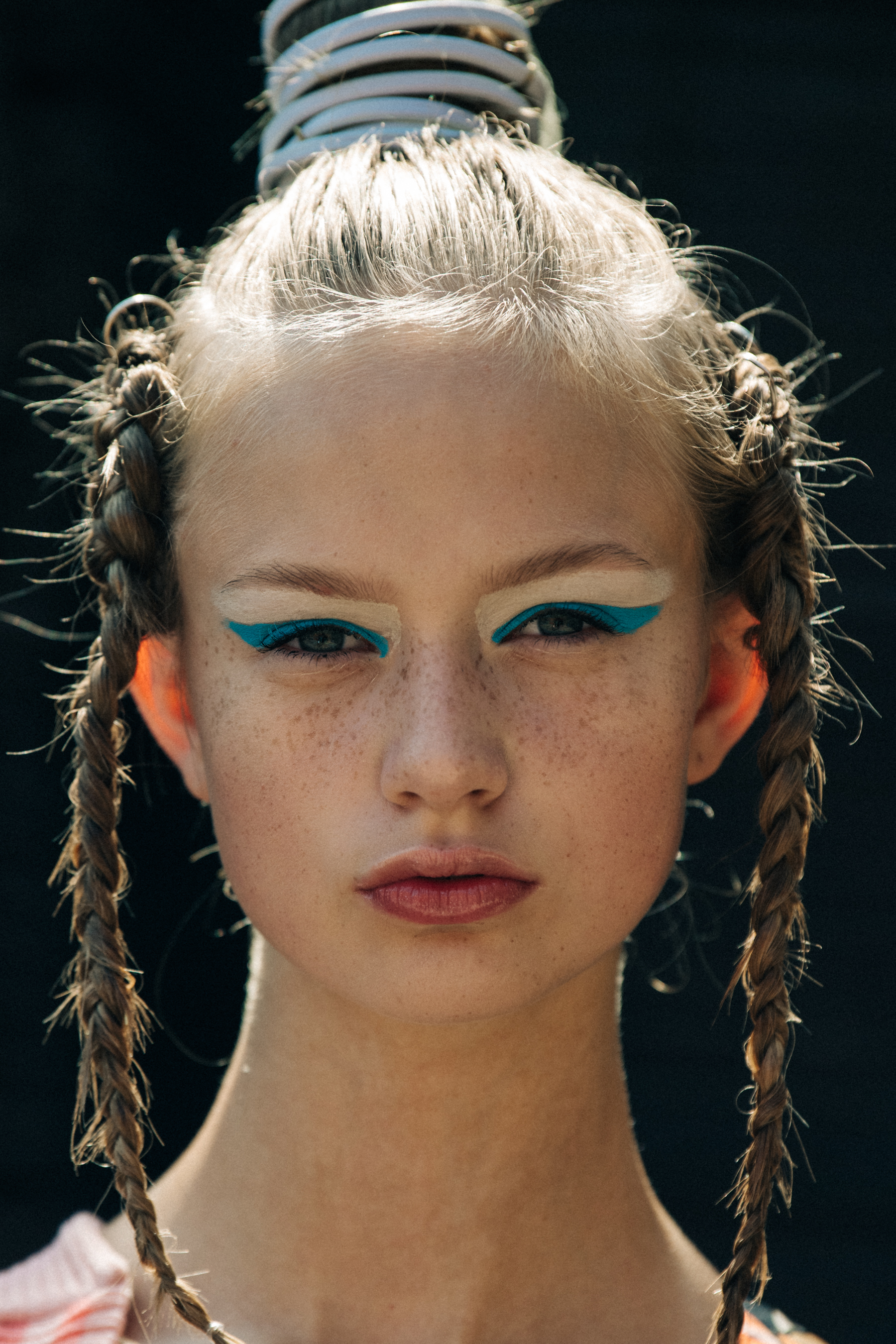 Portrait of model with eye makeup