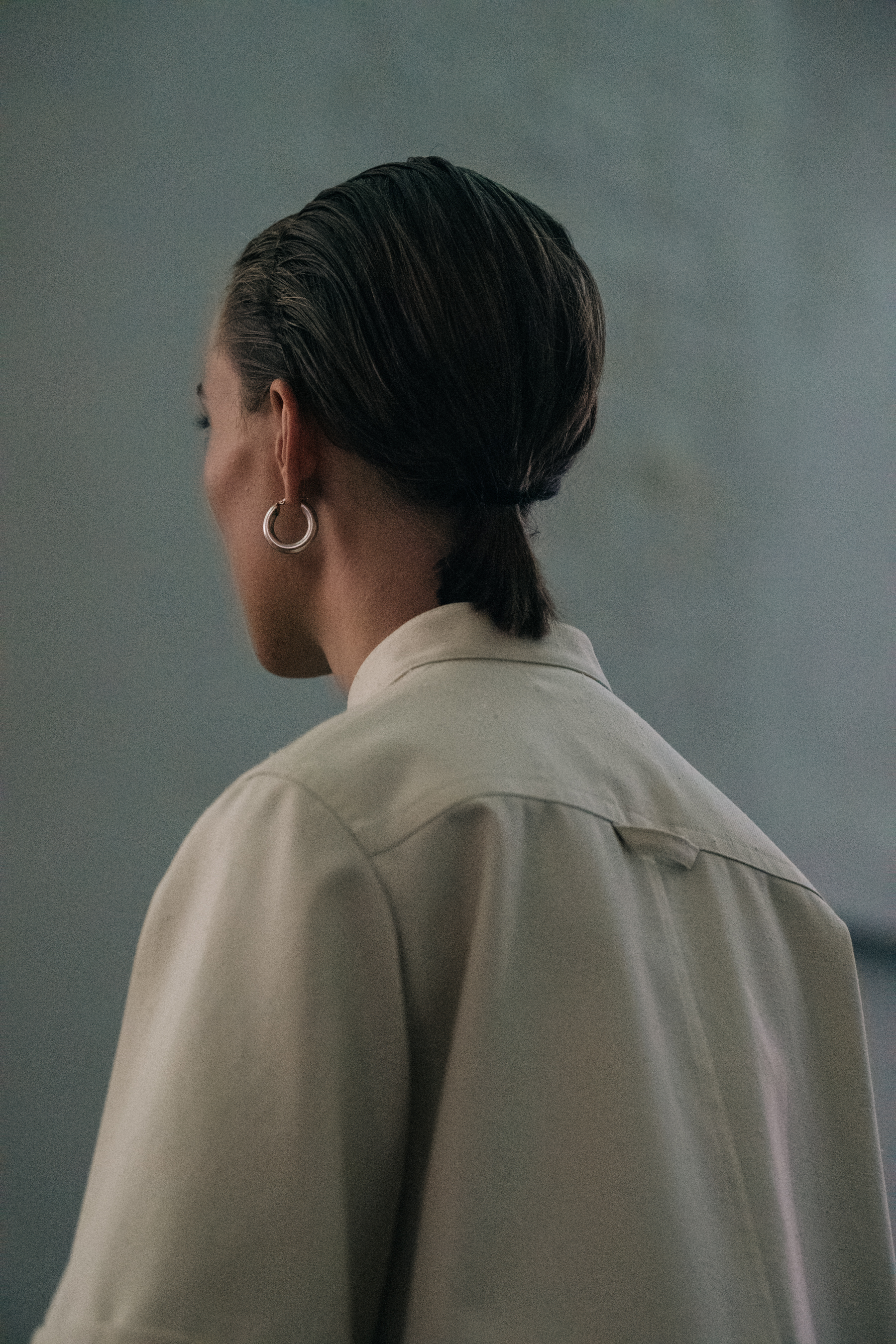 Models wearing white Jil Sander outfits