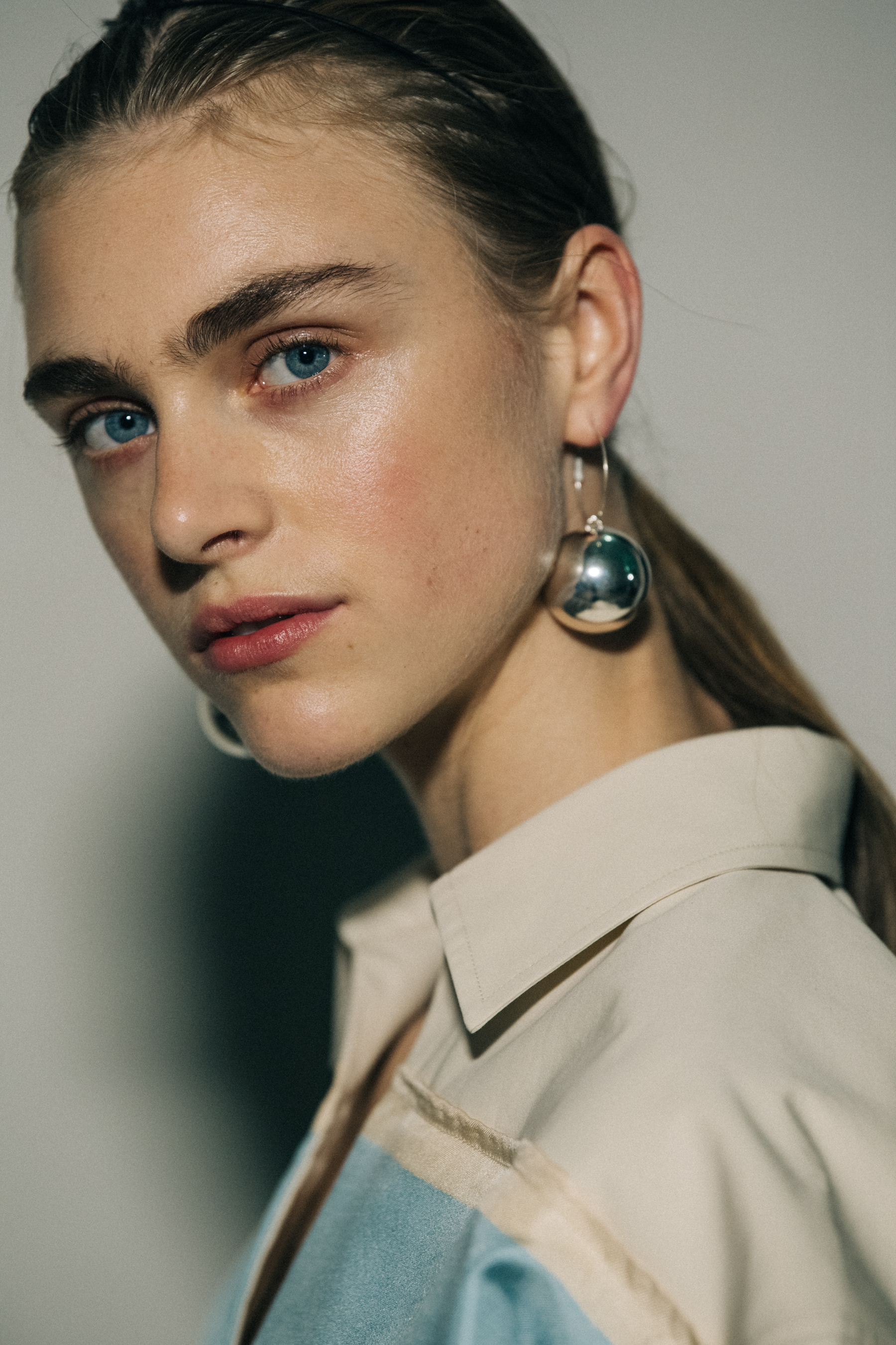 Hedvig Palm backstage at Jil Sander