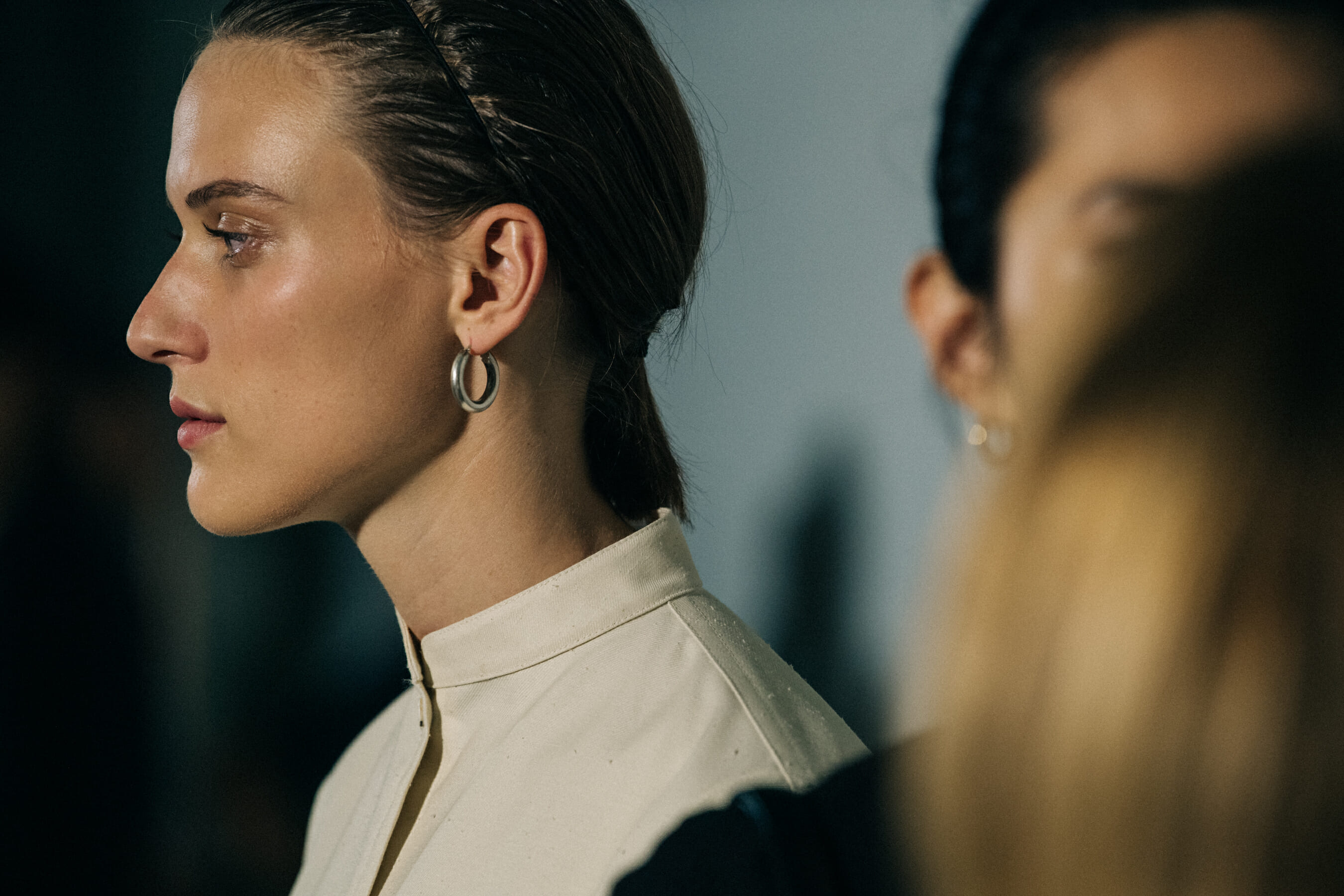 Models wearing white Jil Sander outfits