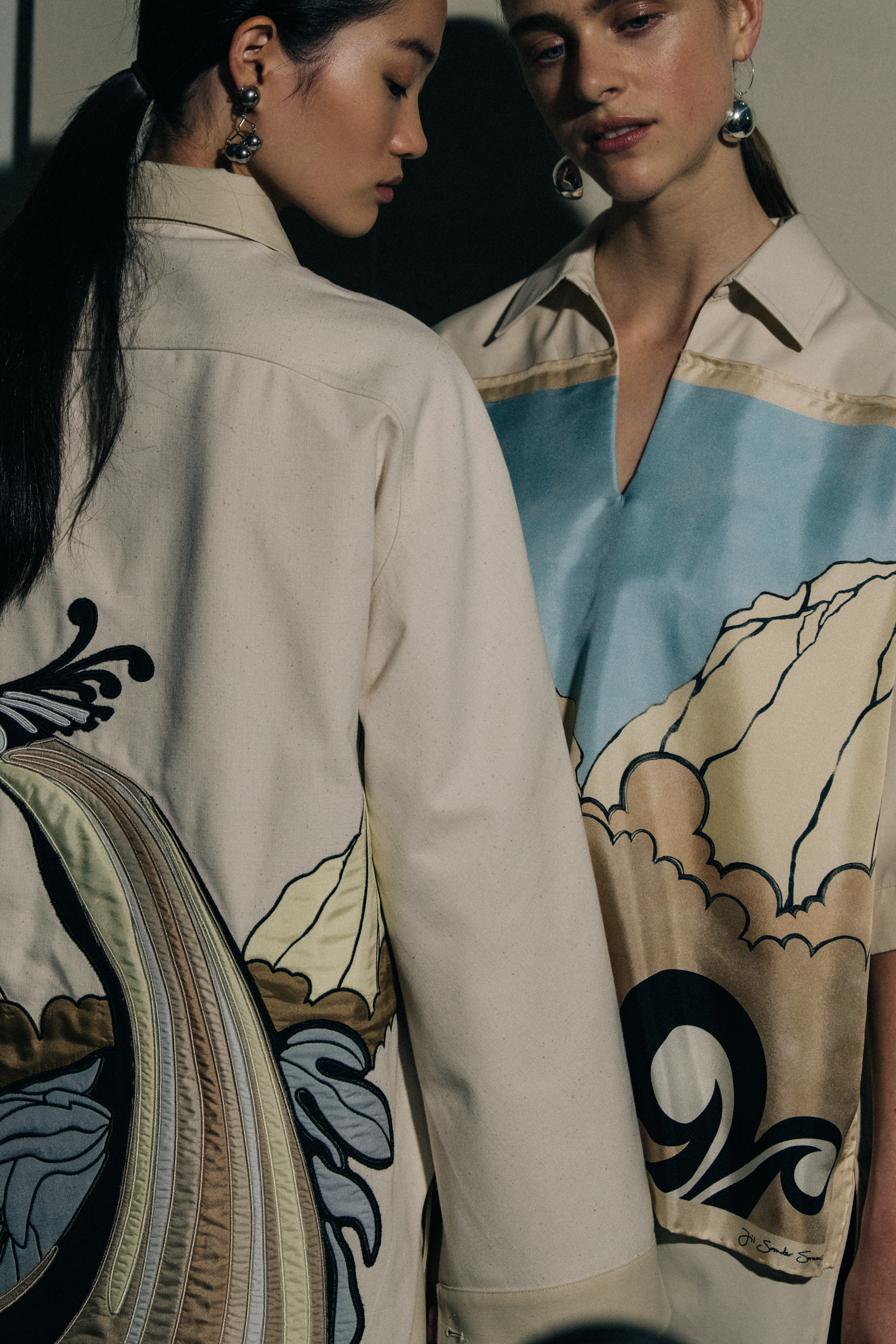 Hyun Ji Shin backstage at Jil Sander