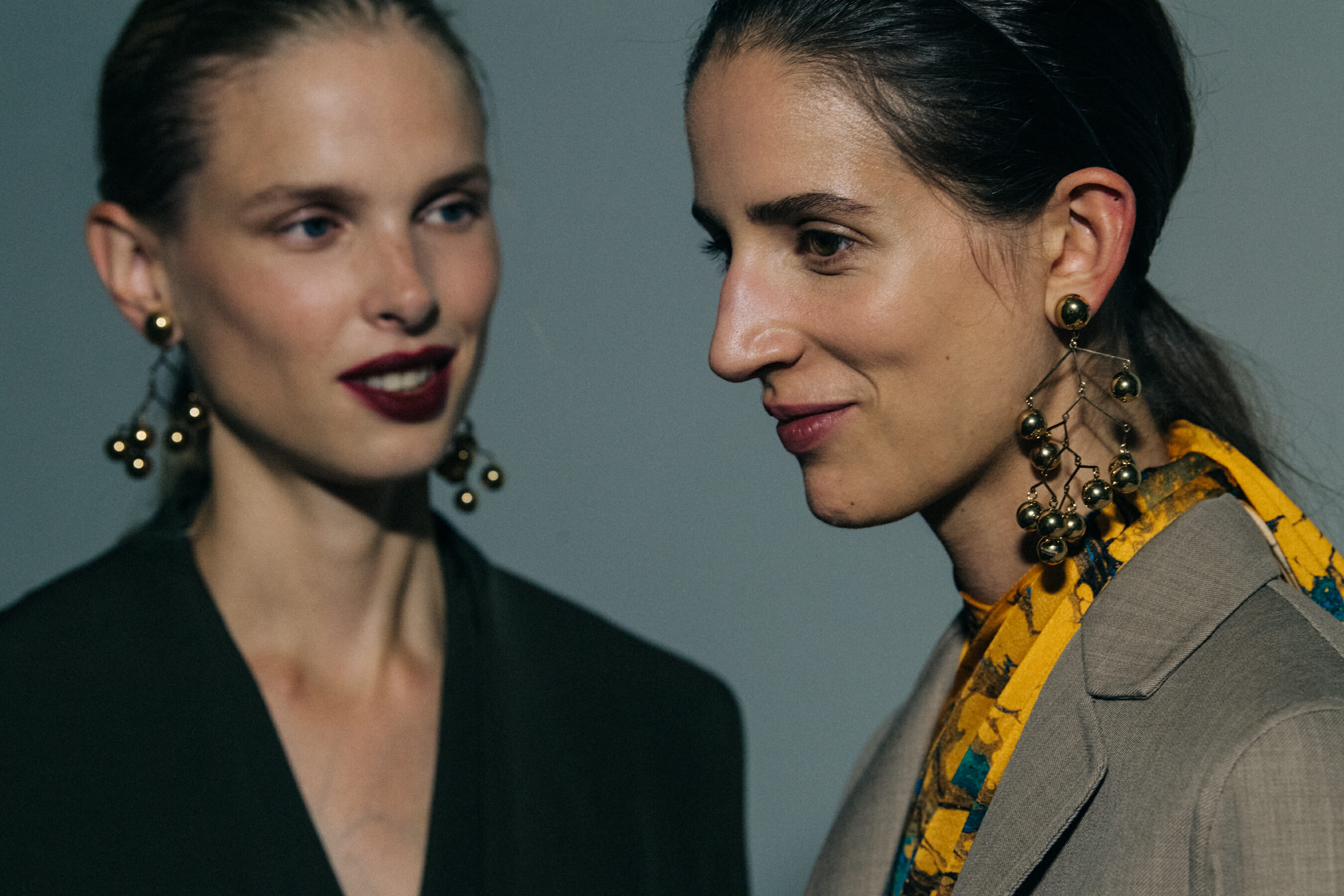 Rachel Marx backstage at Jil Sander