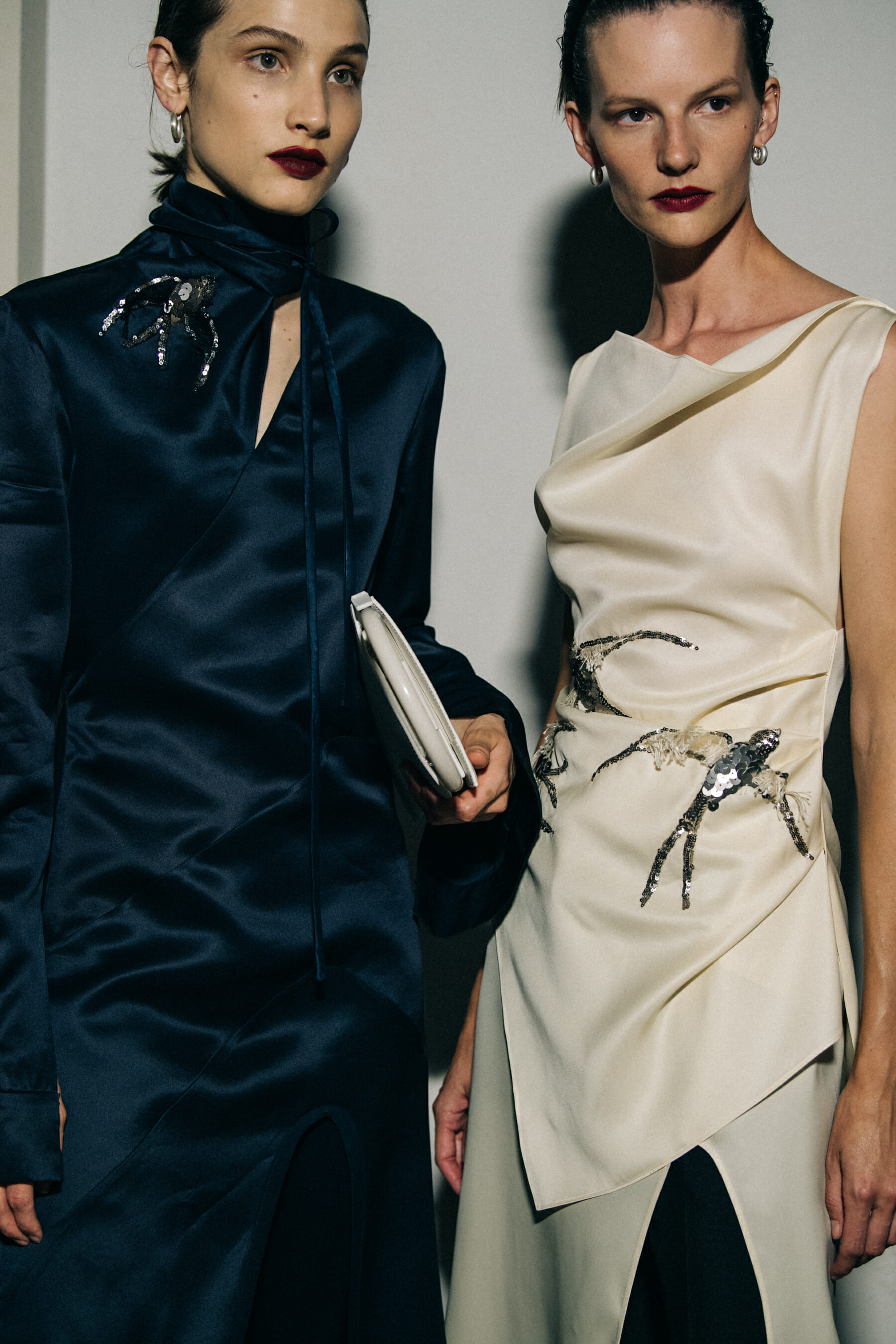 Sara Blomqvist backstage at Jil Sander