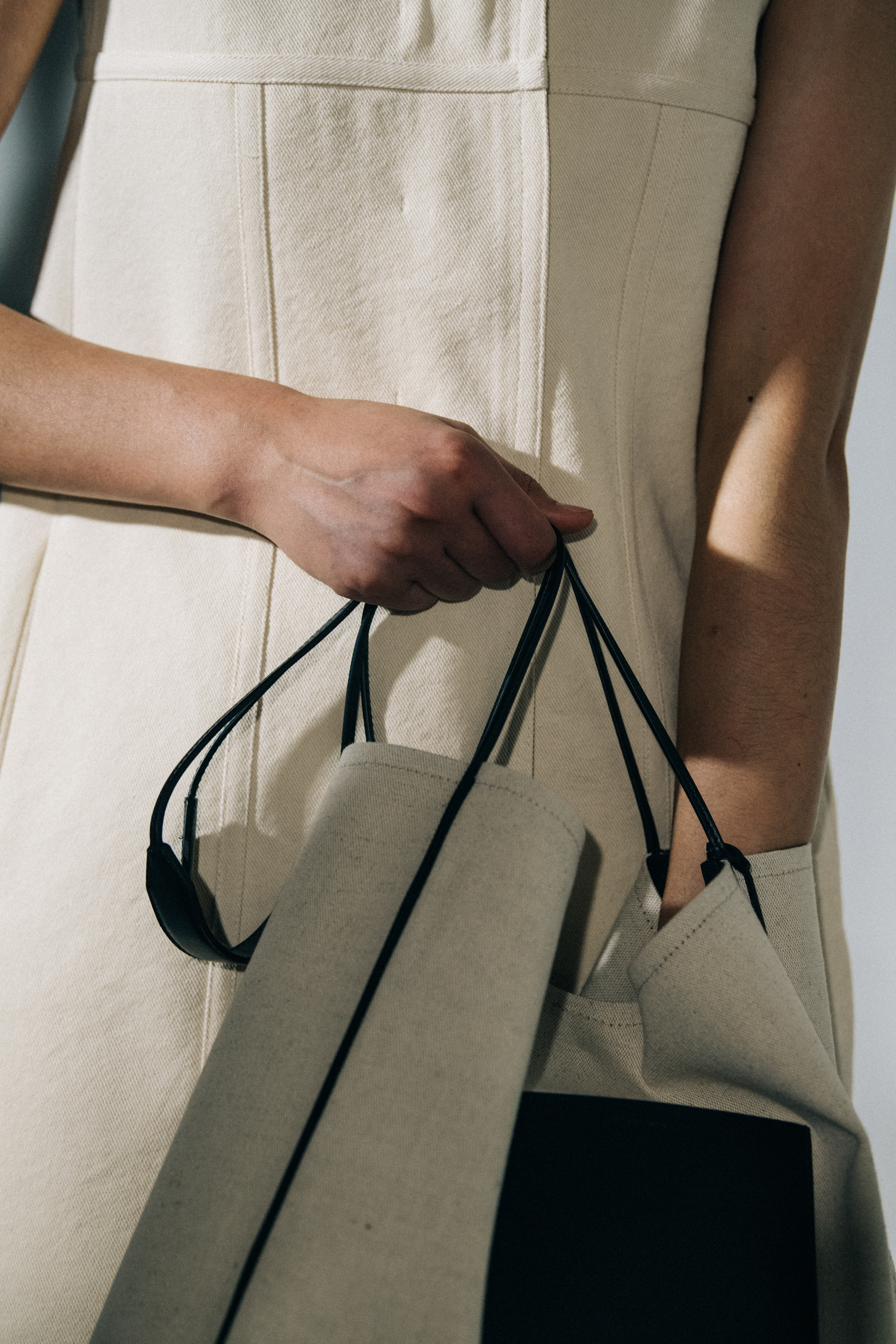 Models wearing white Jil Sander outfits