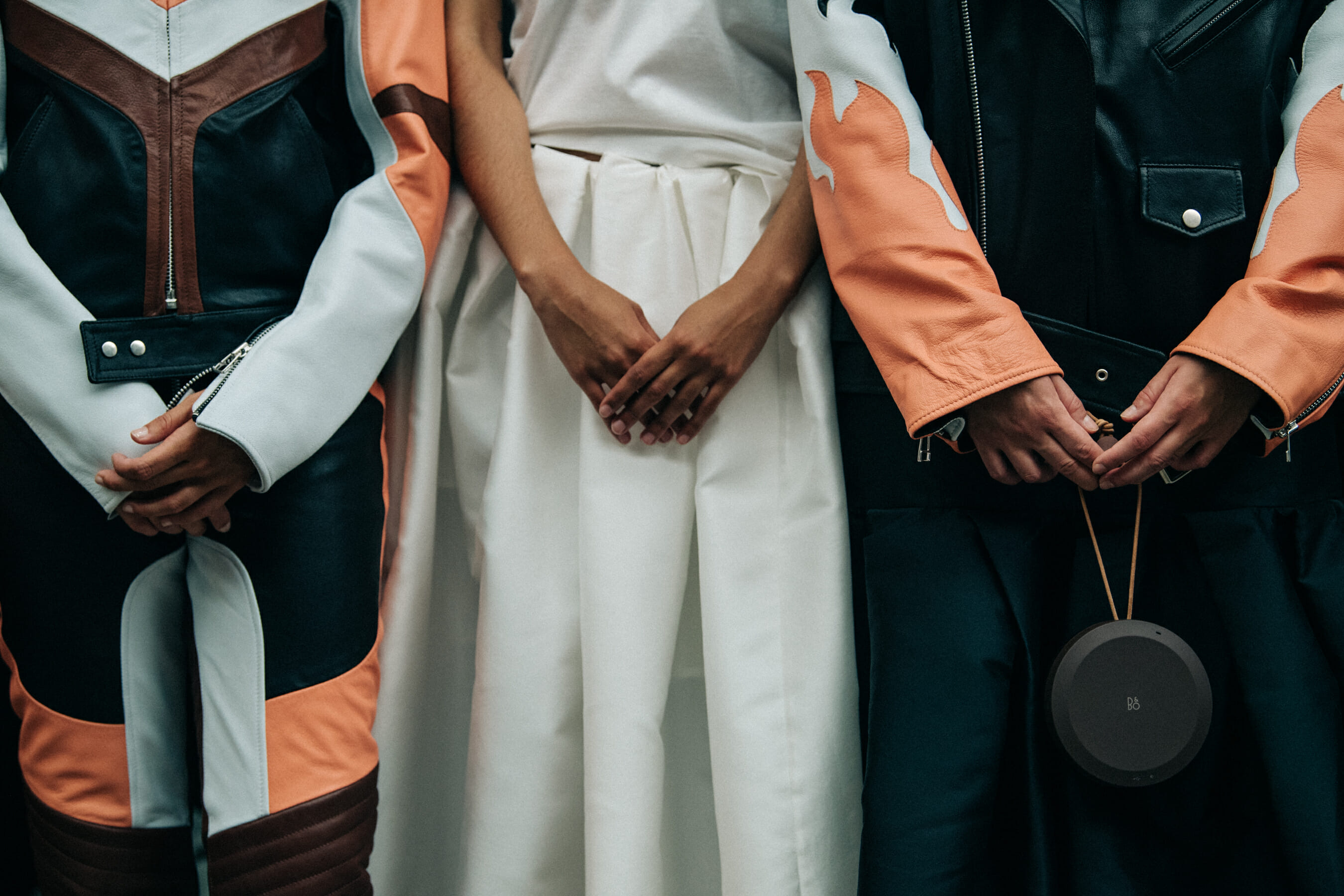 Sofia Moser Leitao backstage at Marques Almeida