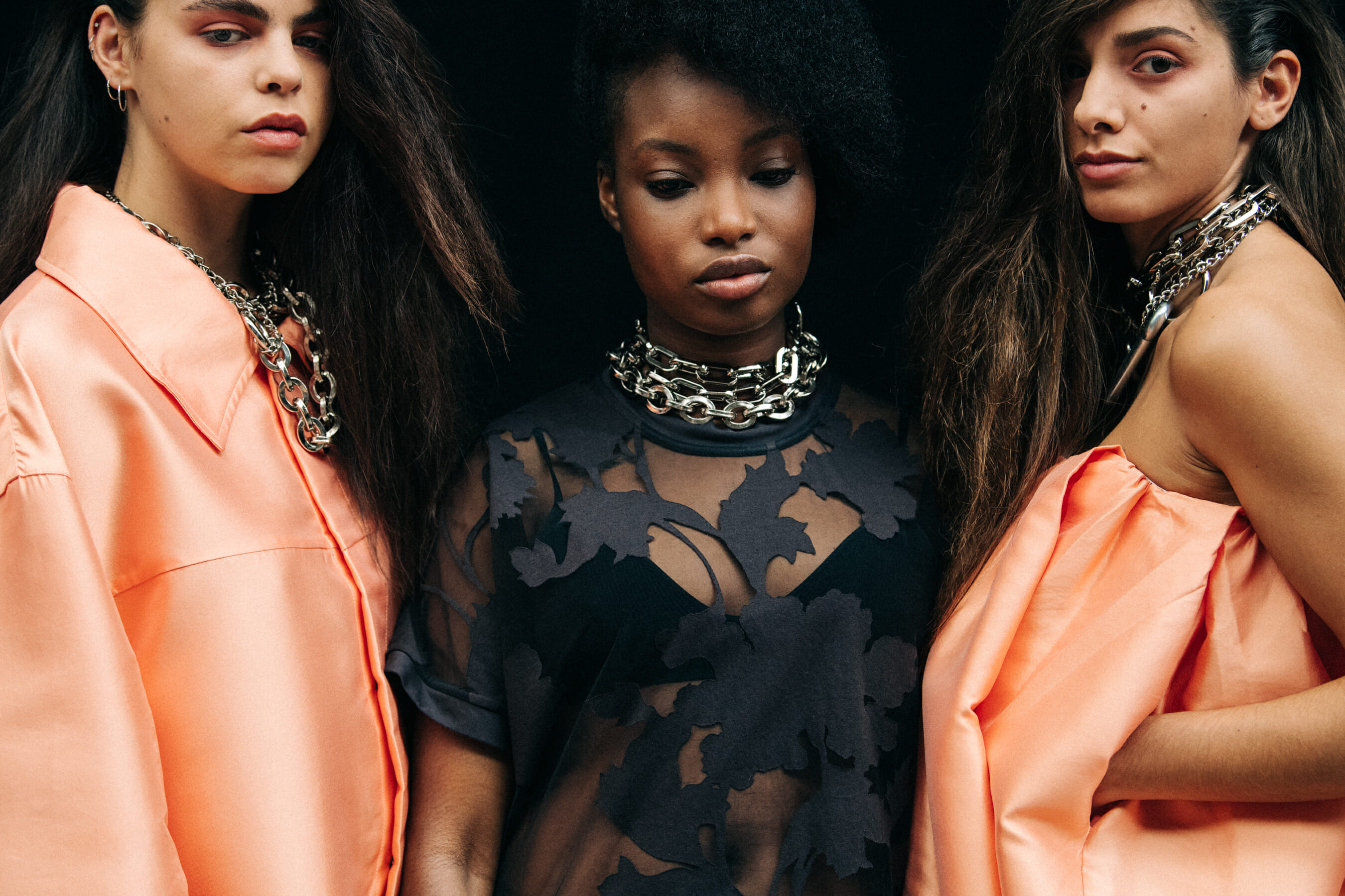 Bee Beardsworth backstage at Marques Almeida