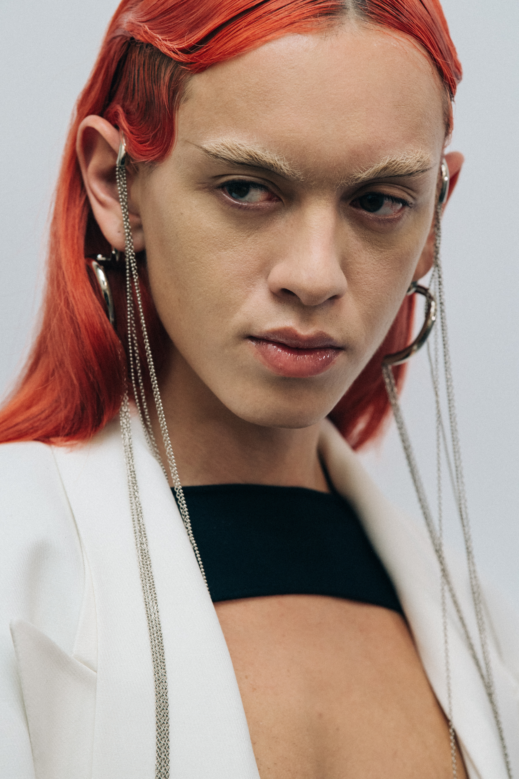 Models wearing white Mugler outfit