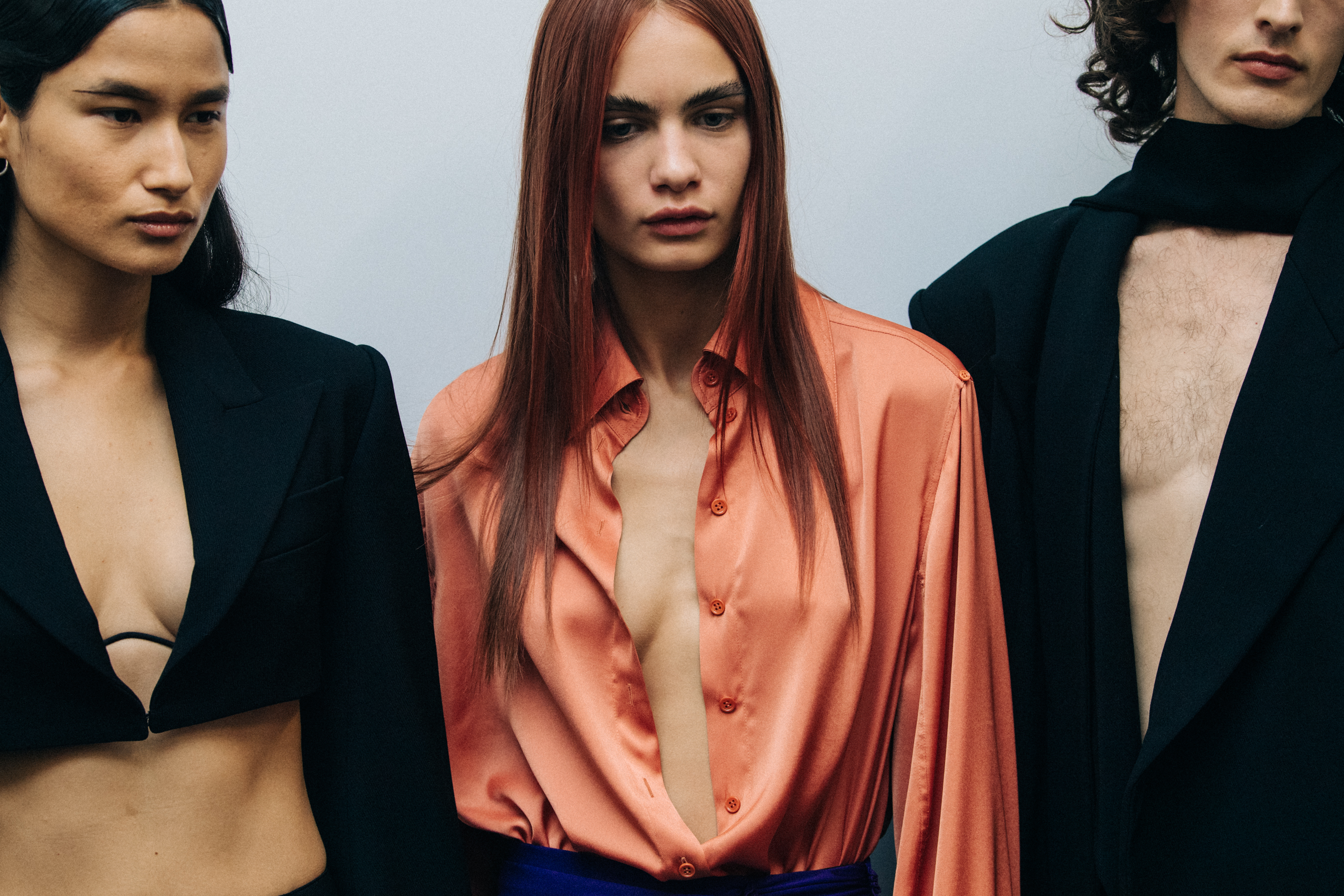 Varsha Thapa backstage at Mugler