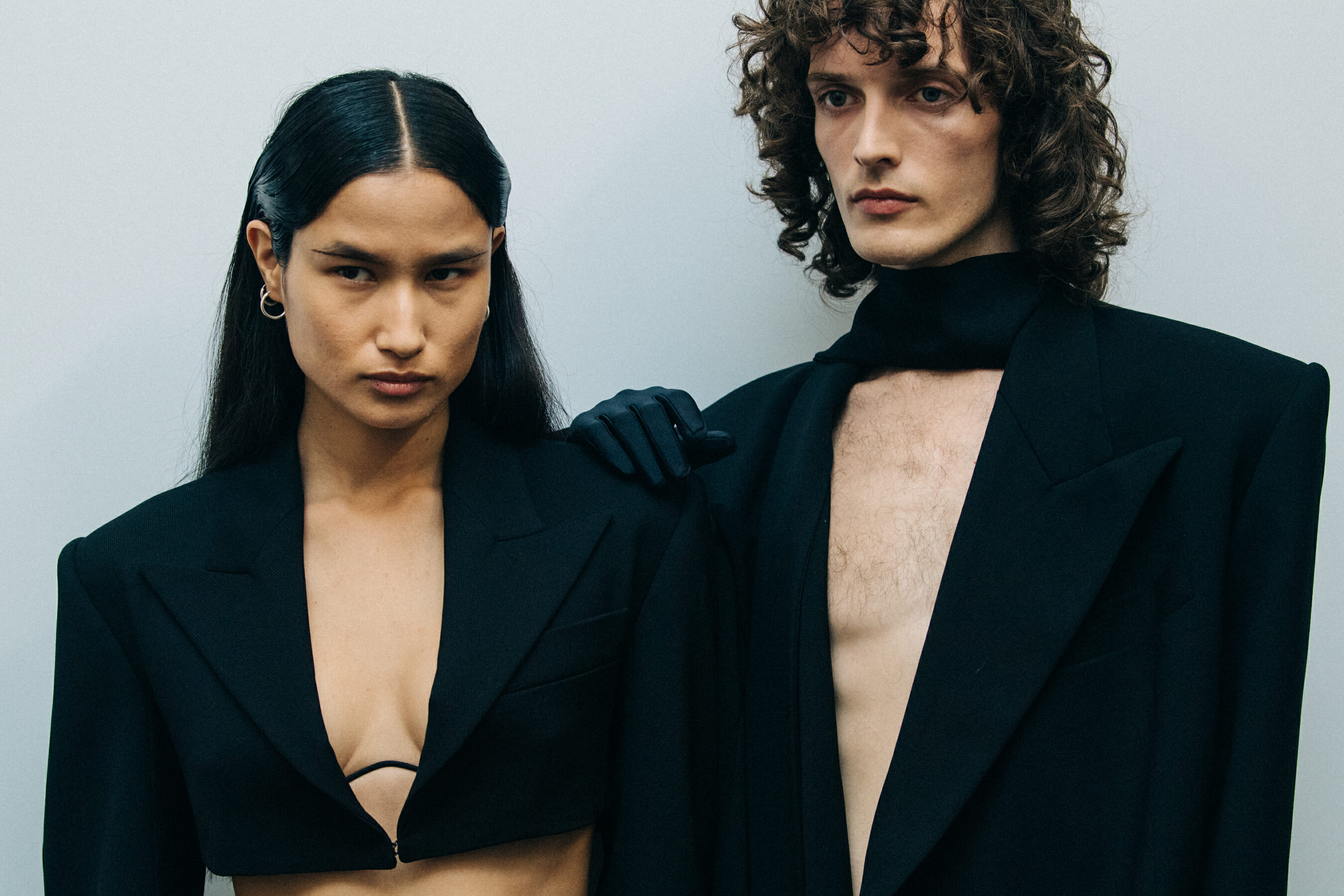 Varsha Thapa backstage at Mugler