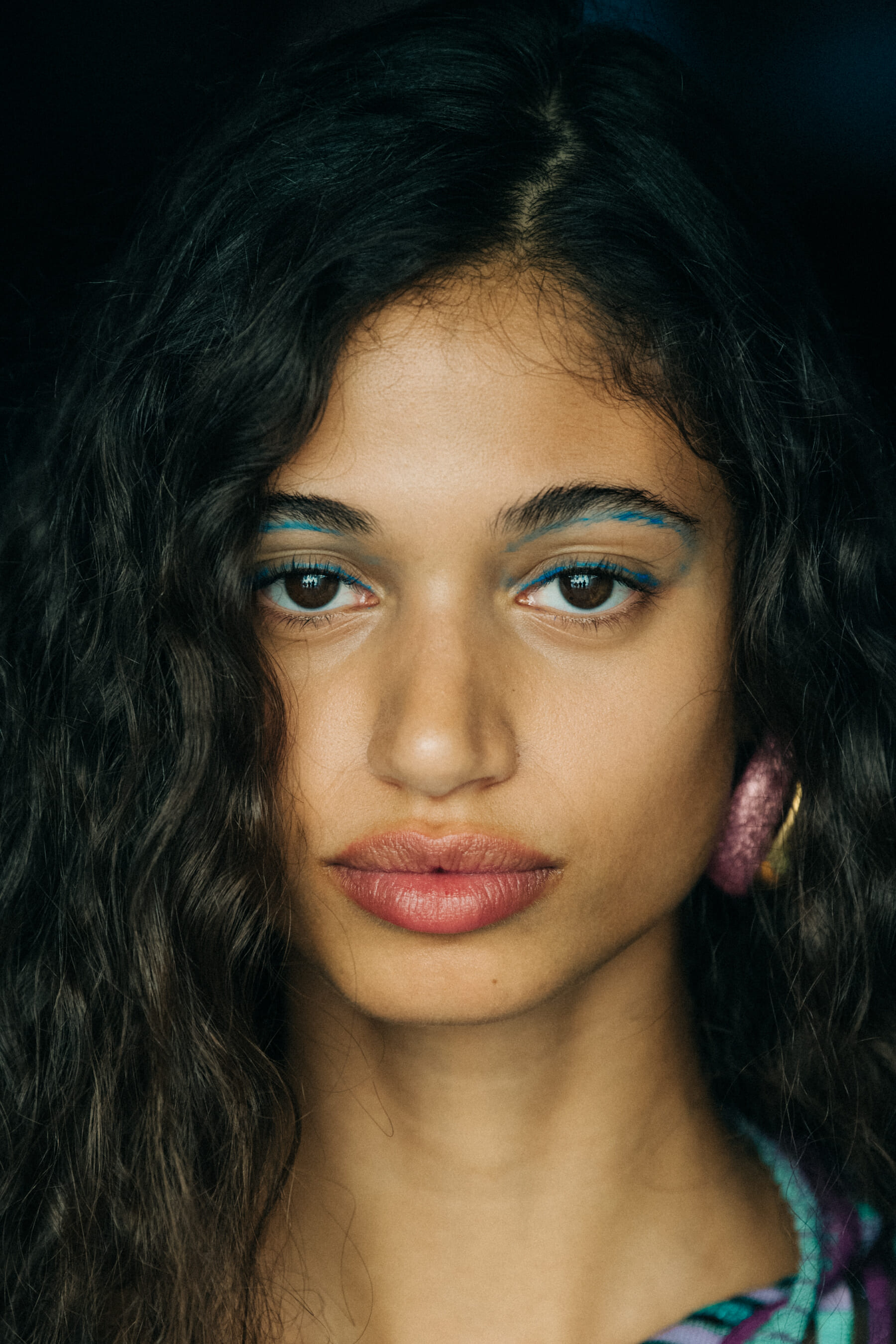 Portrait of model with colourful makeup
