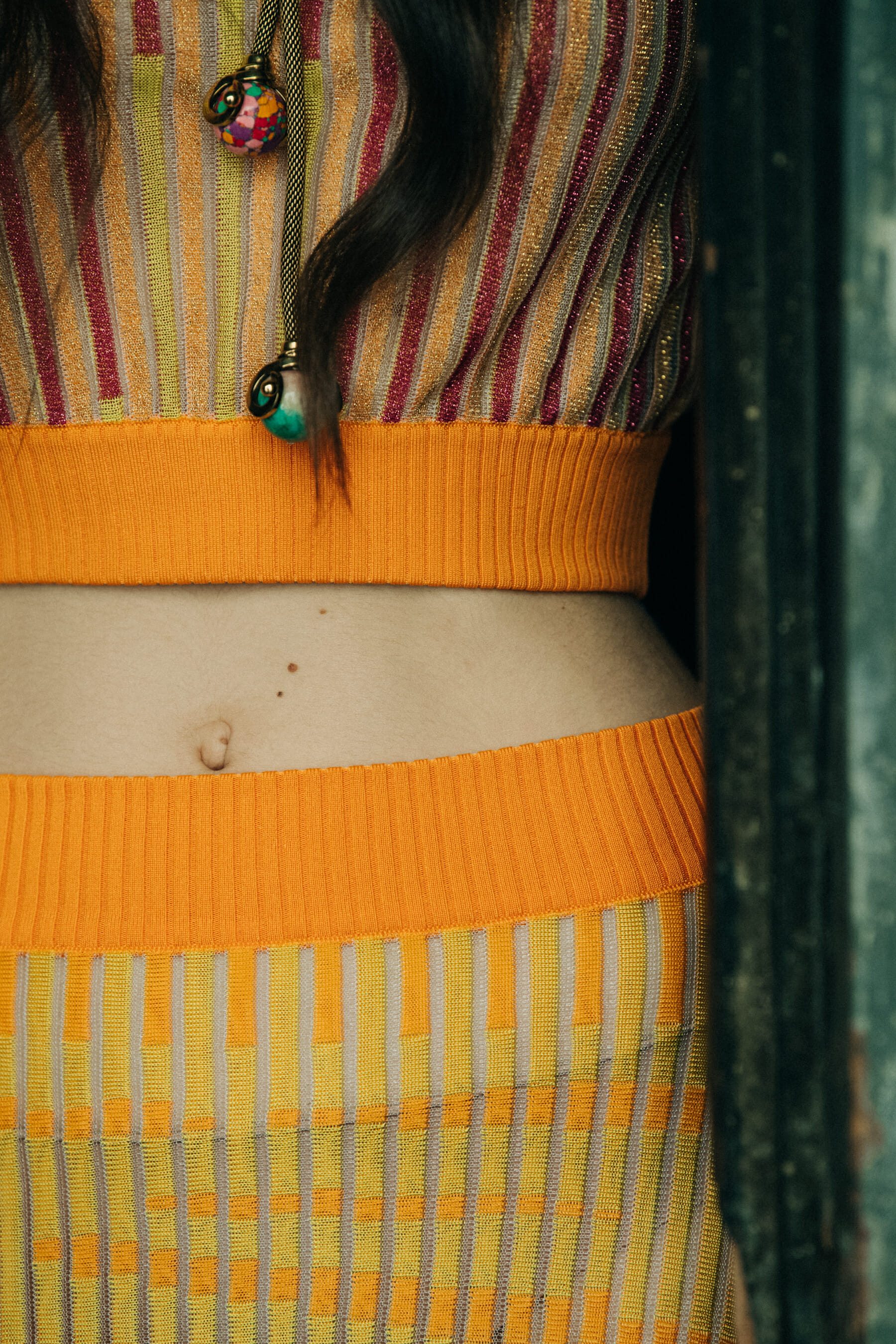 Model wearing colourful Peter Pilotto outfit