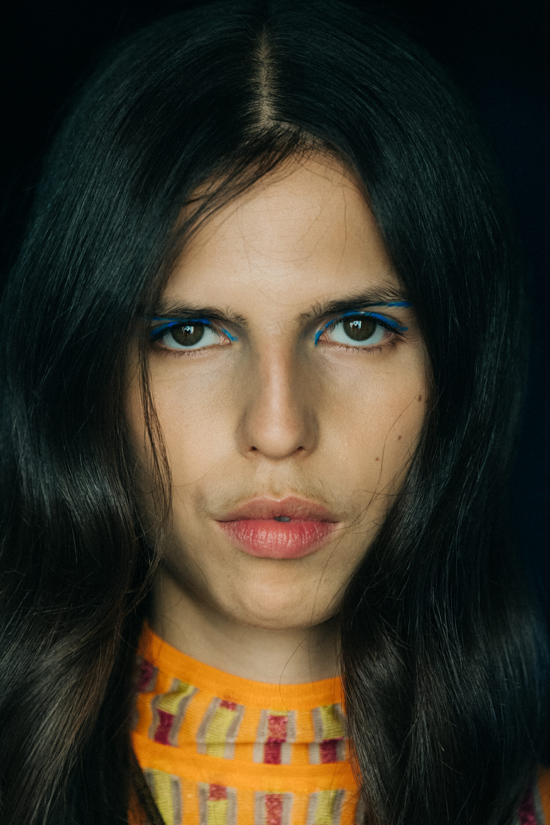 Hayett Berlabi-McCarthy backstage at Peter Pilotto