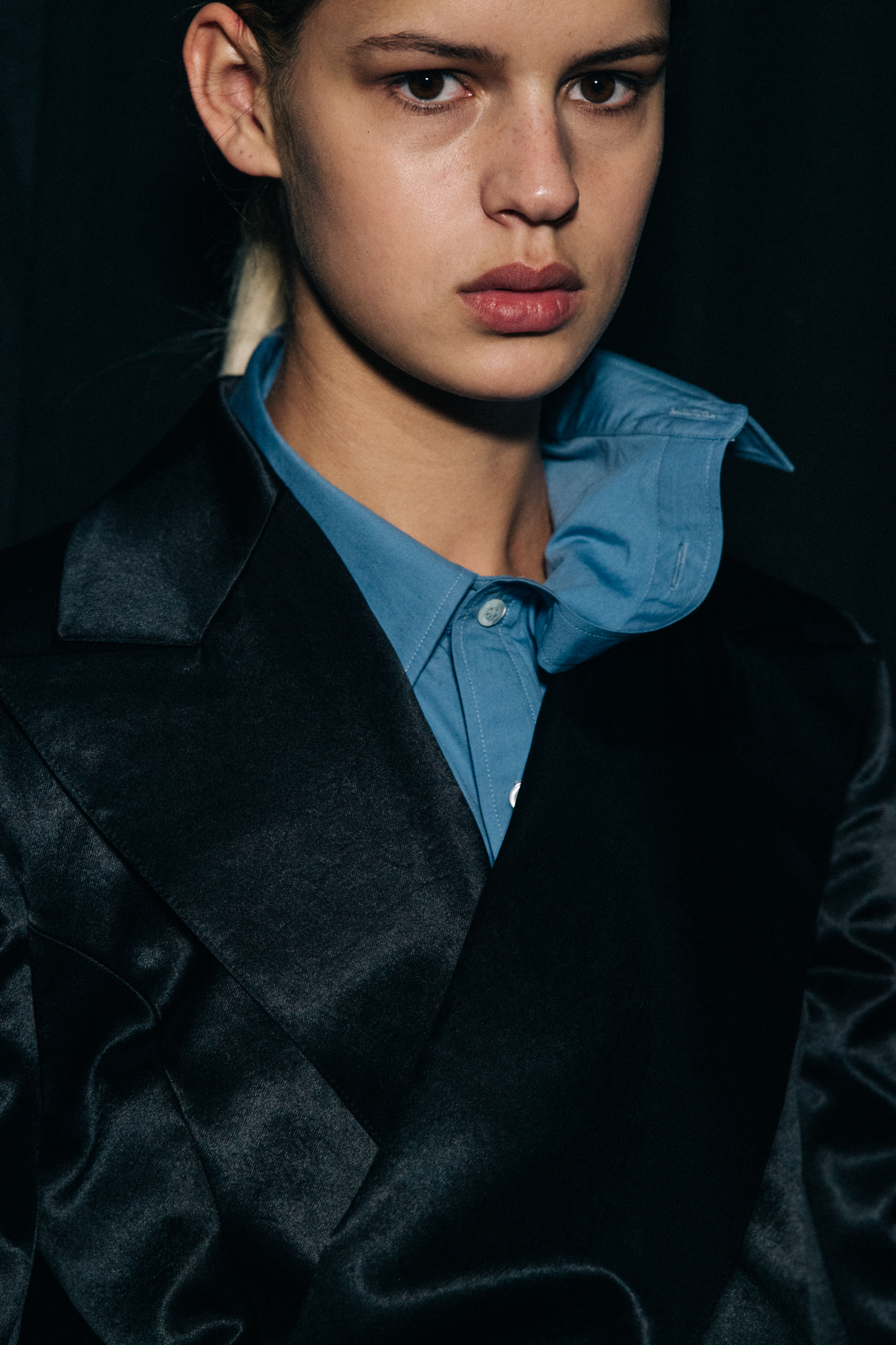 Models wearing black outfits at Y/Project