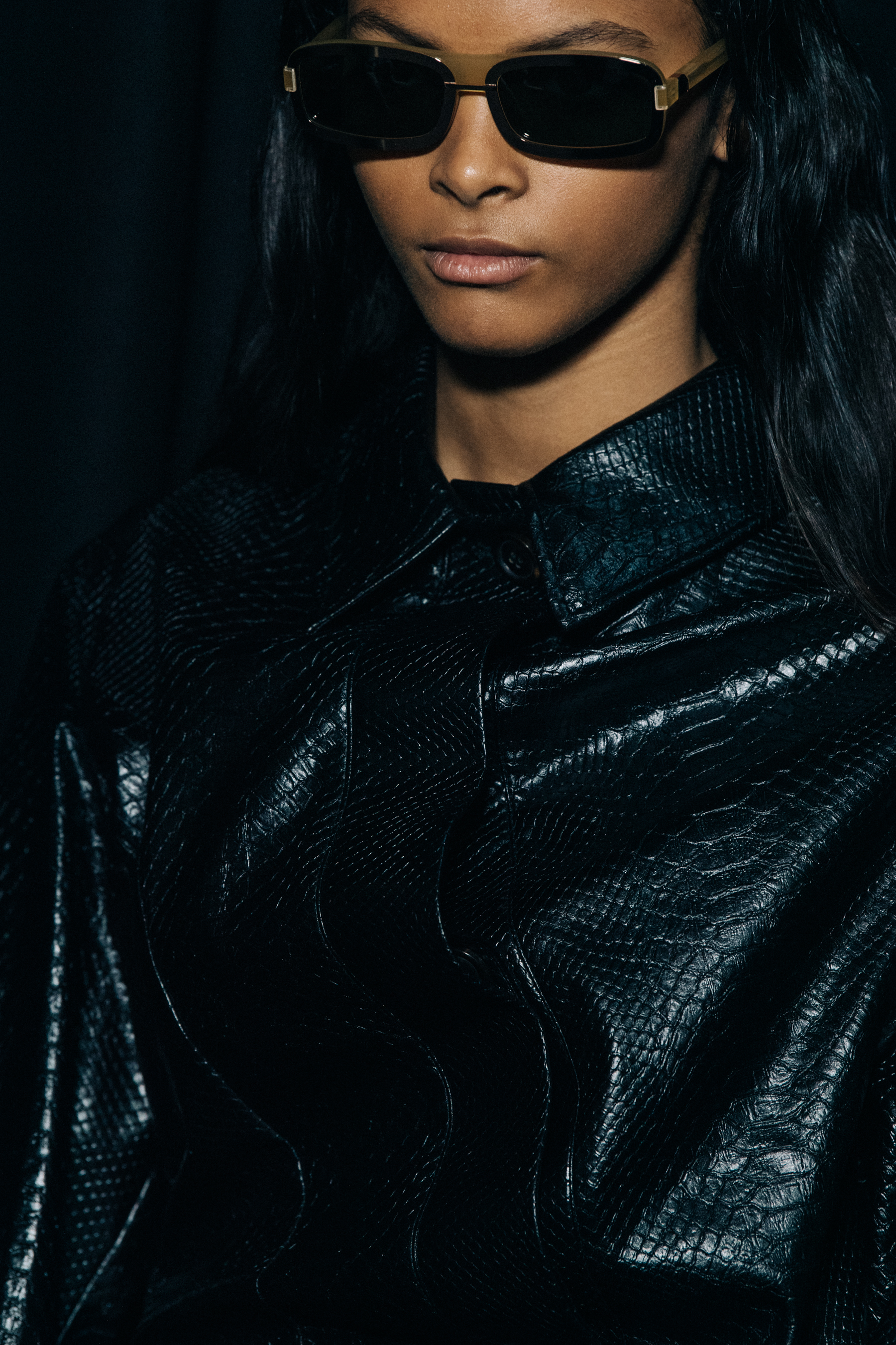 Models wearing black outfits at Y/Project