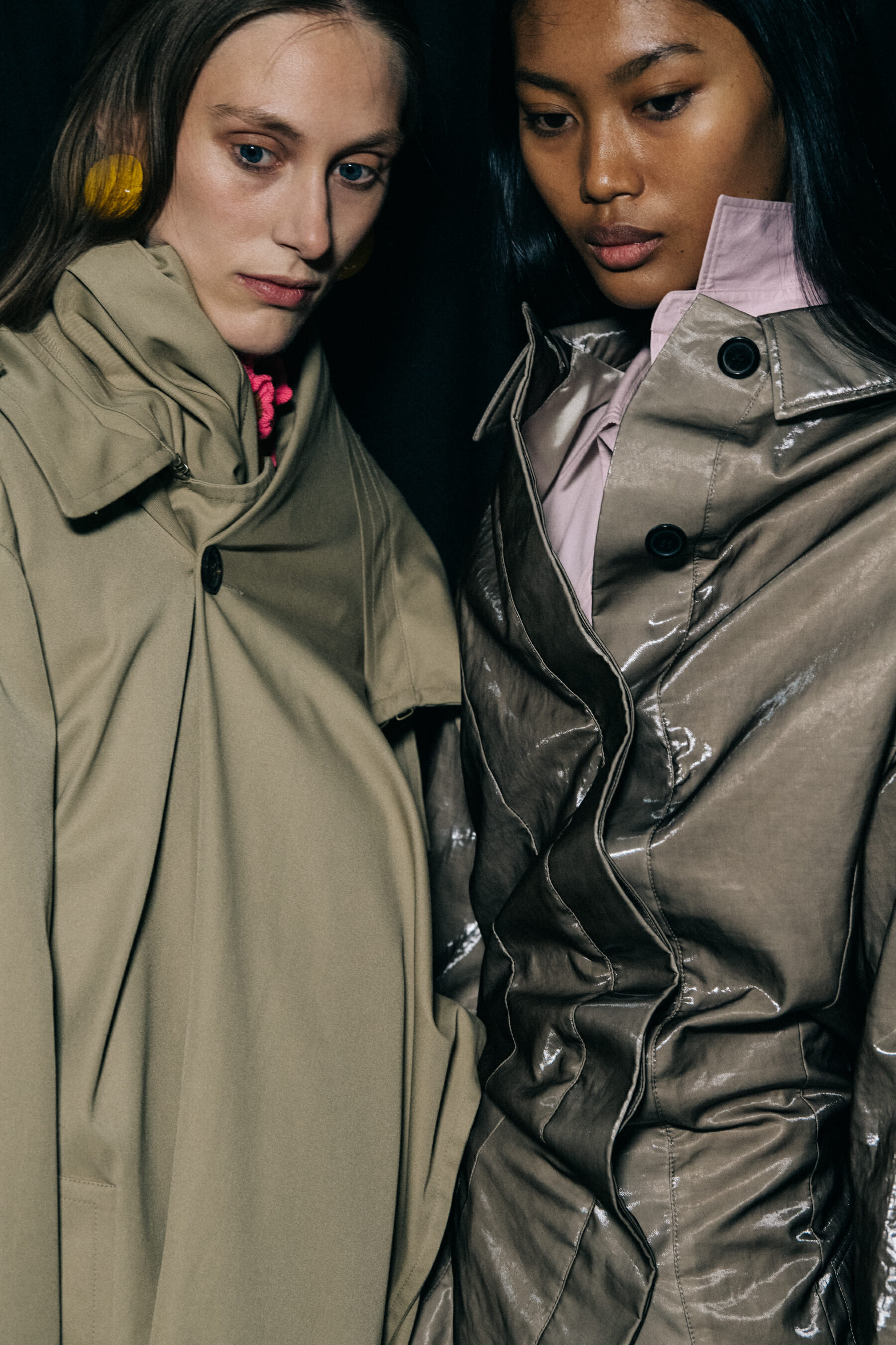 Models wearing tan outfits at Y/Project