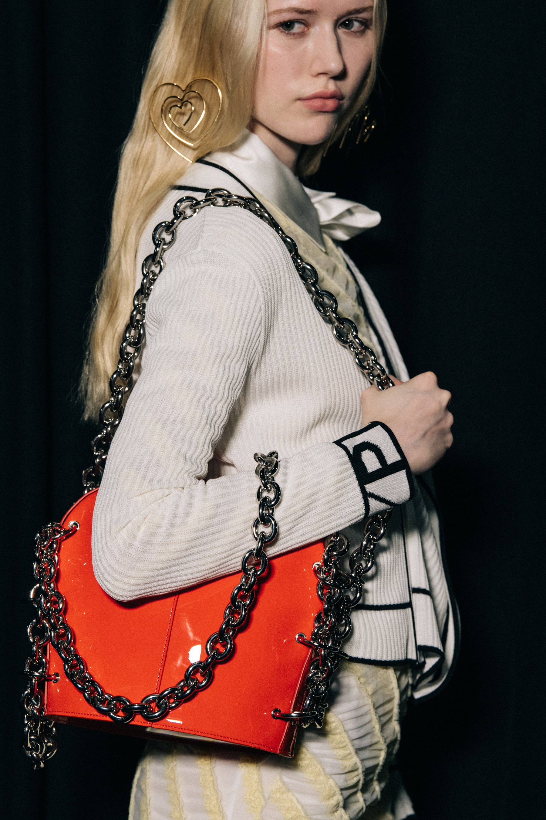 Model wearing white outfit at Y/Project