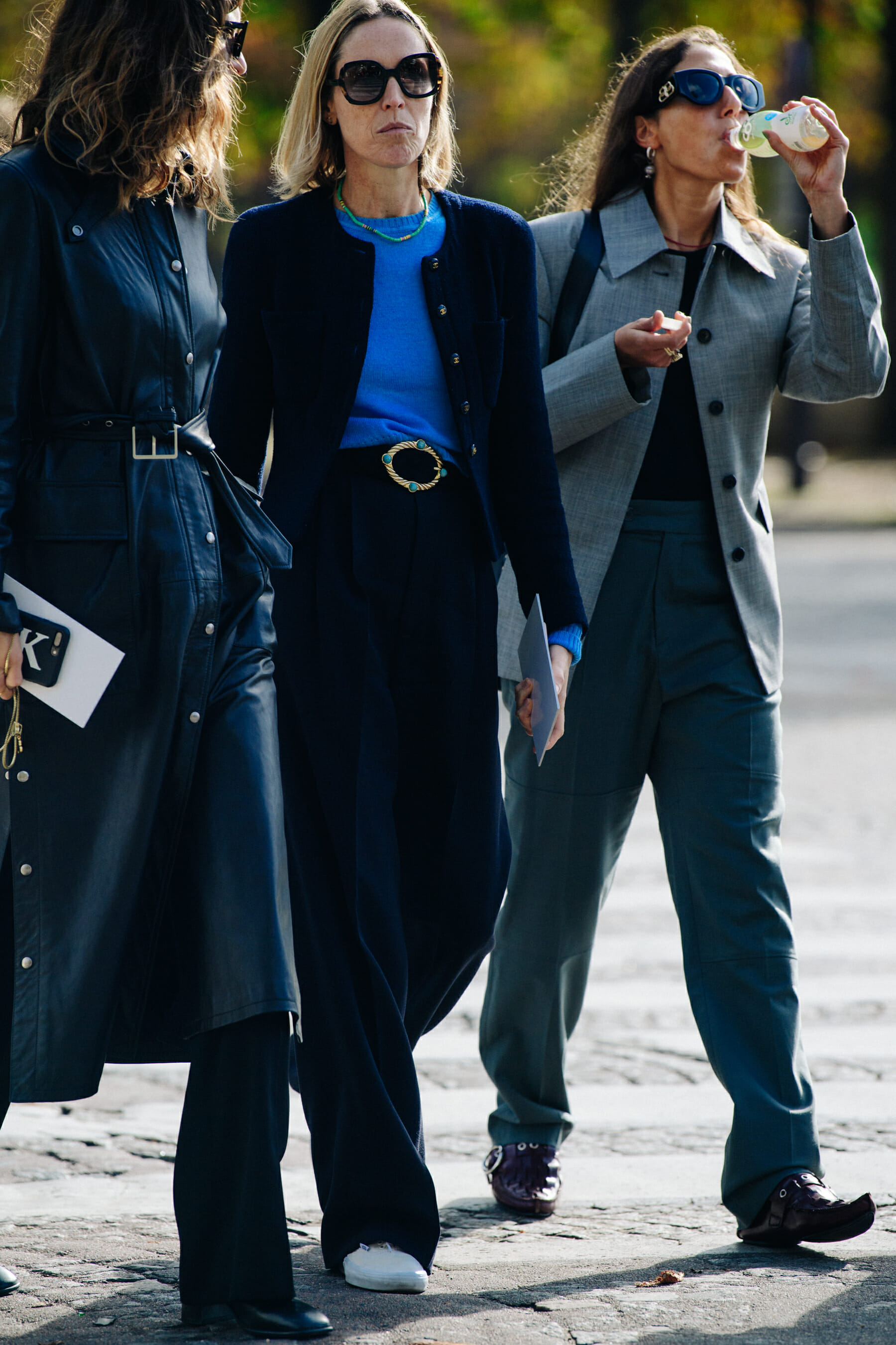 Woman wearing blue shirt