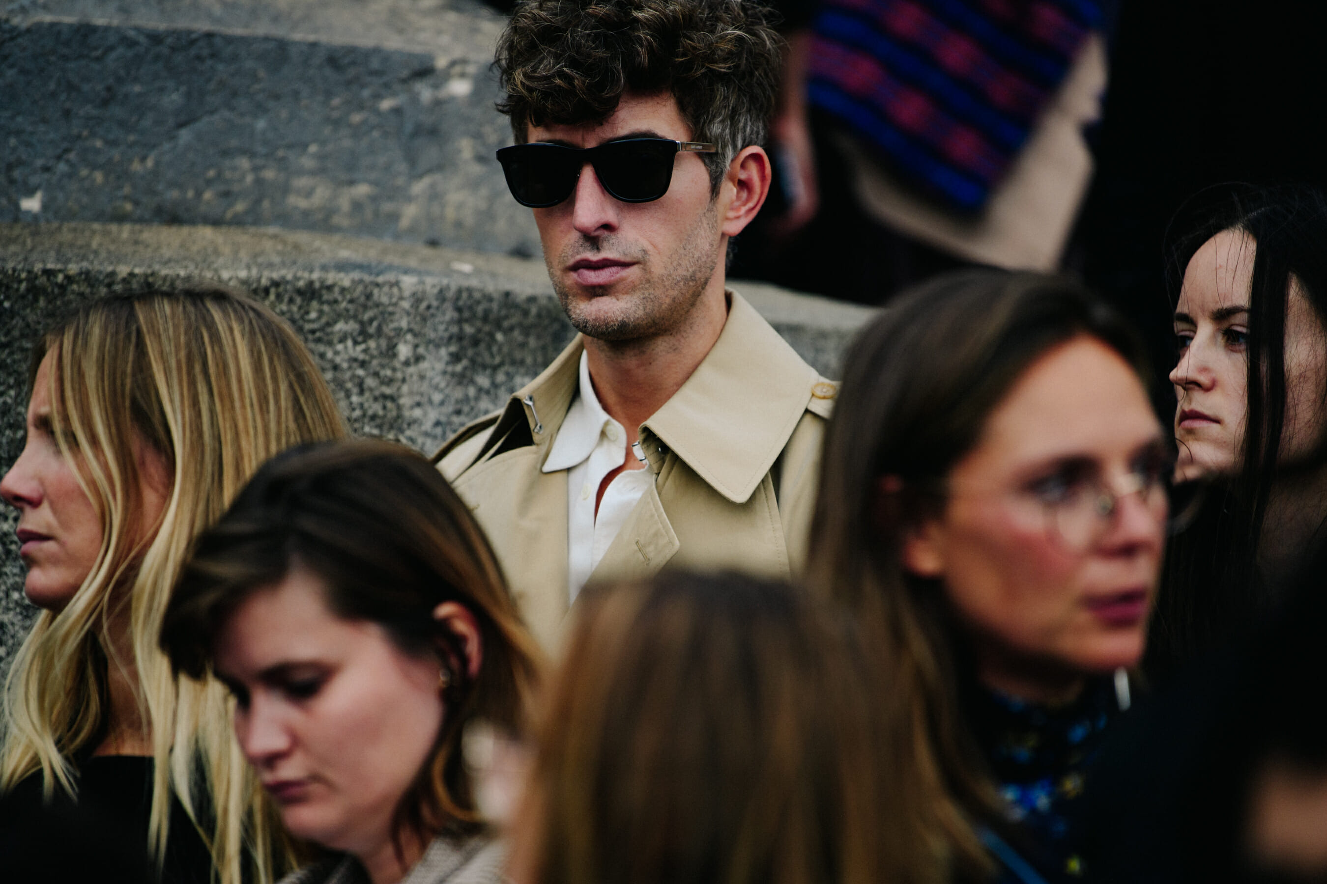 Man wearing tan coat