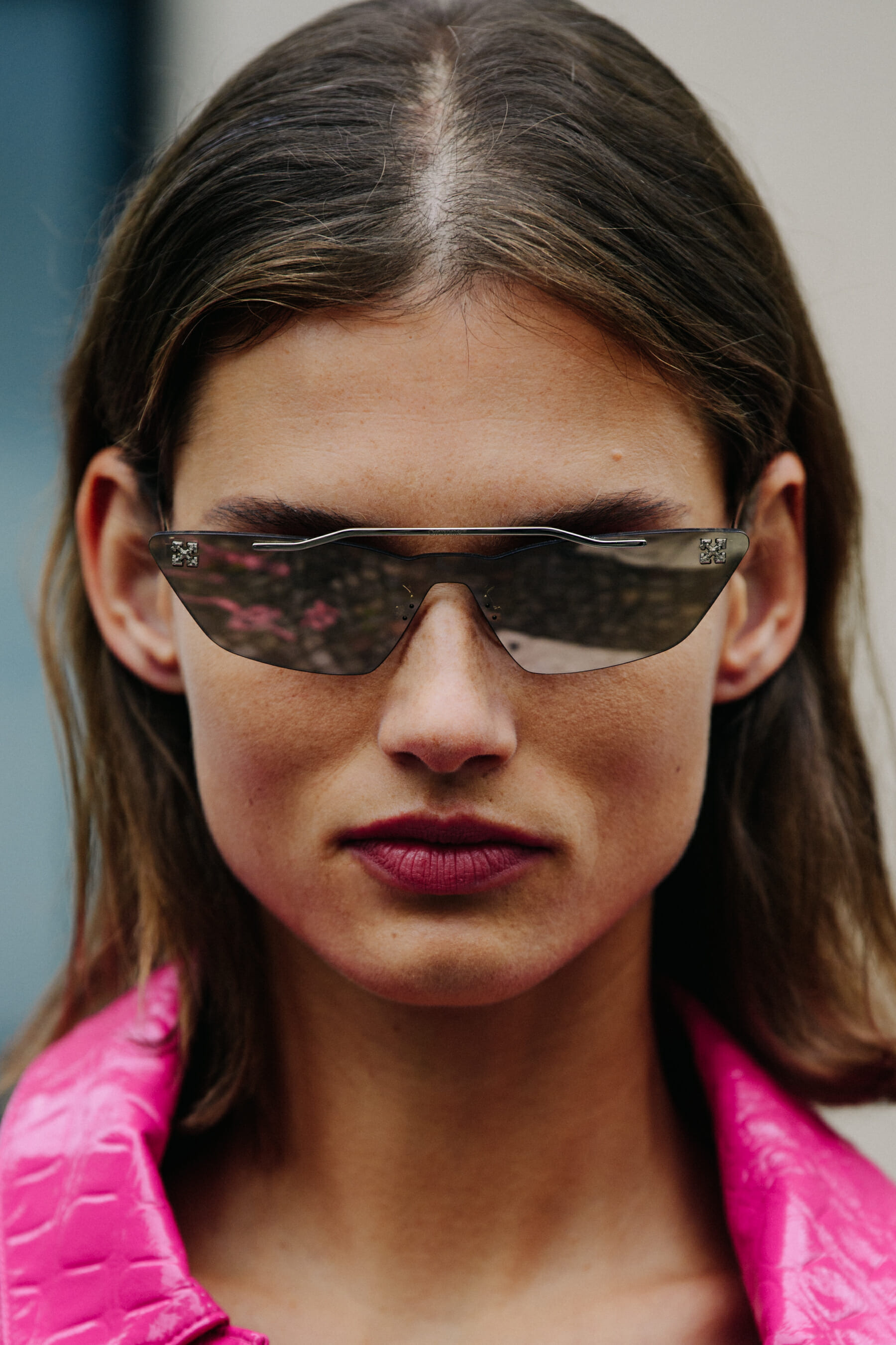 Model wearing Off-White glasses