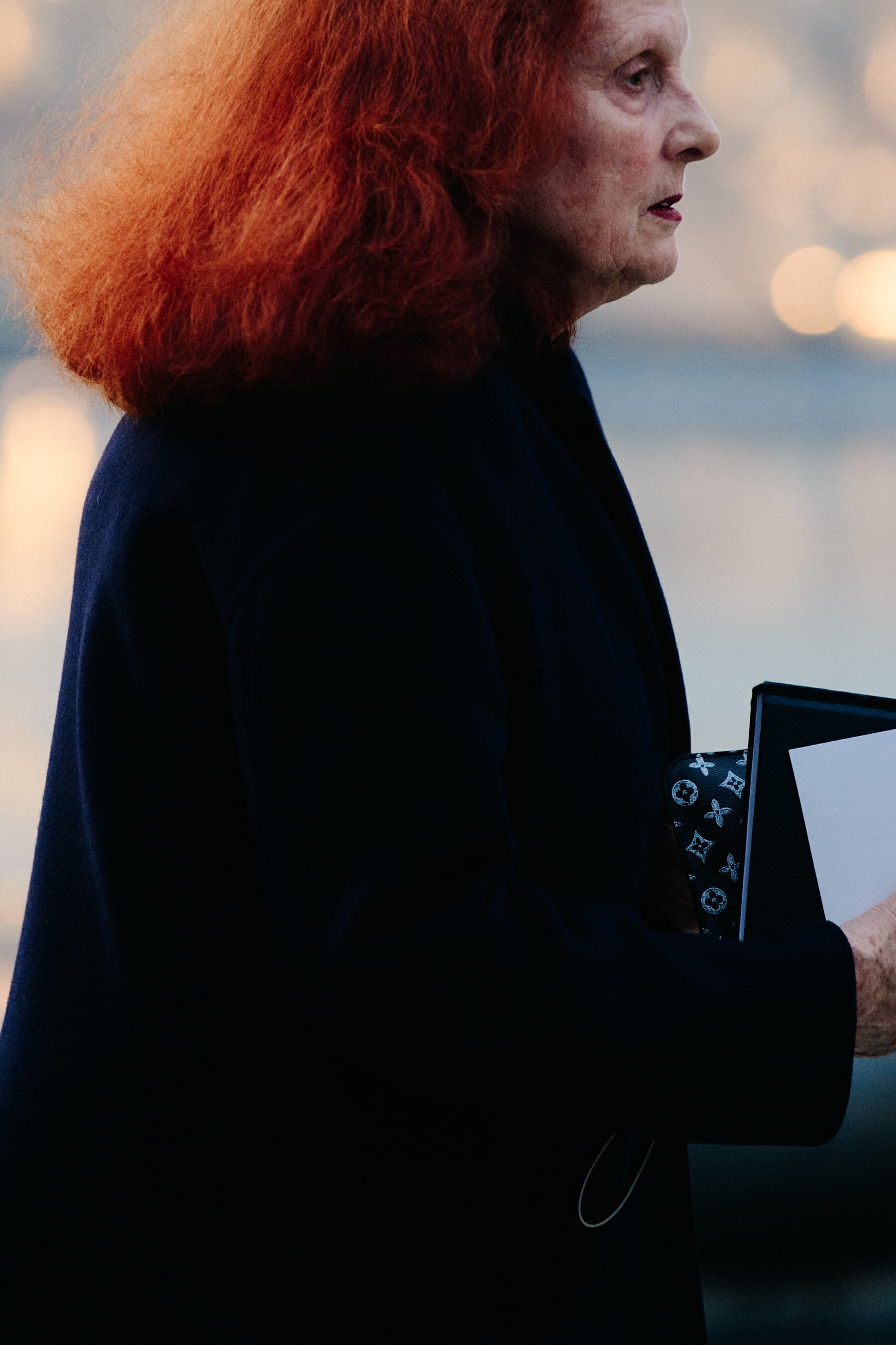 Woman wearing Louis Vuitton