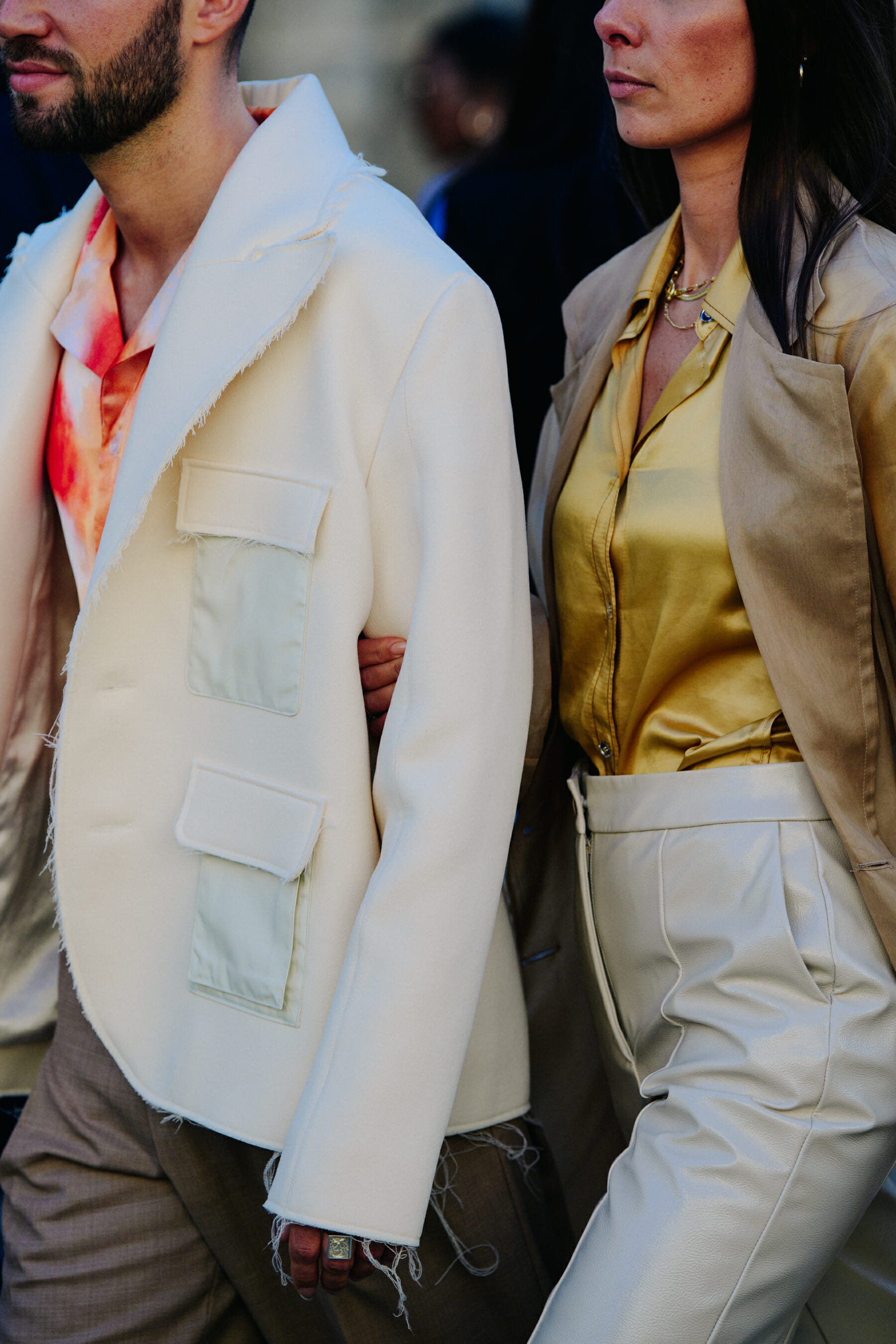 Couple wearing white