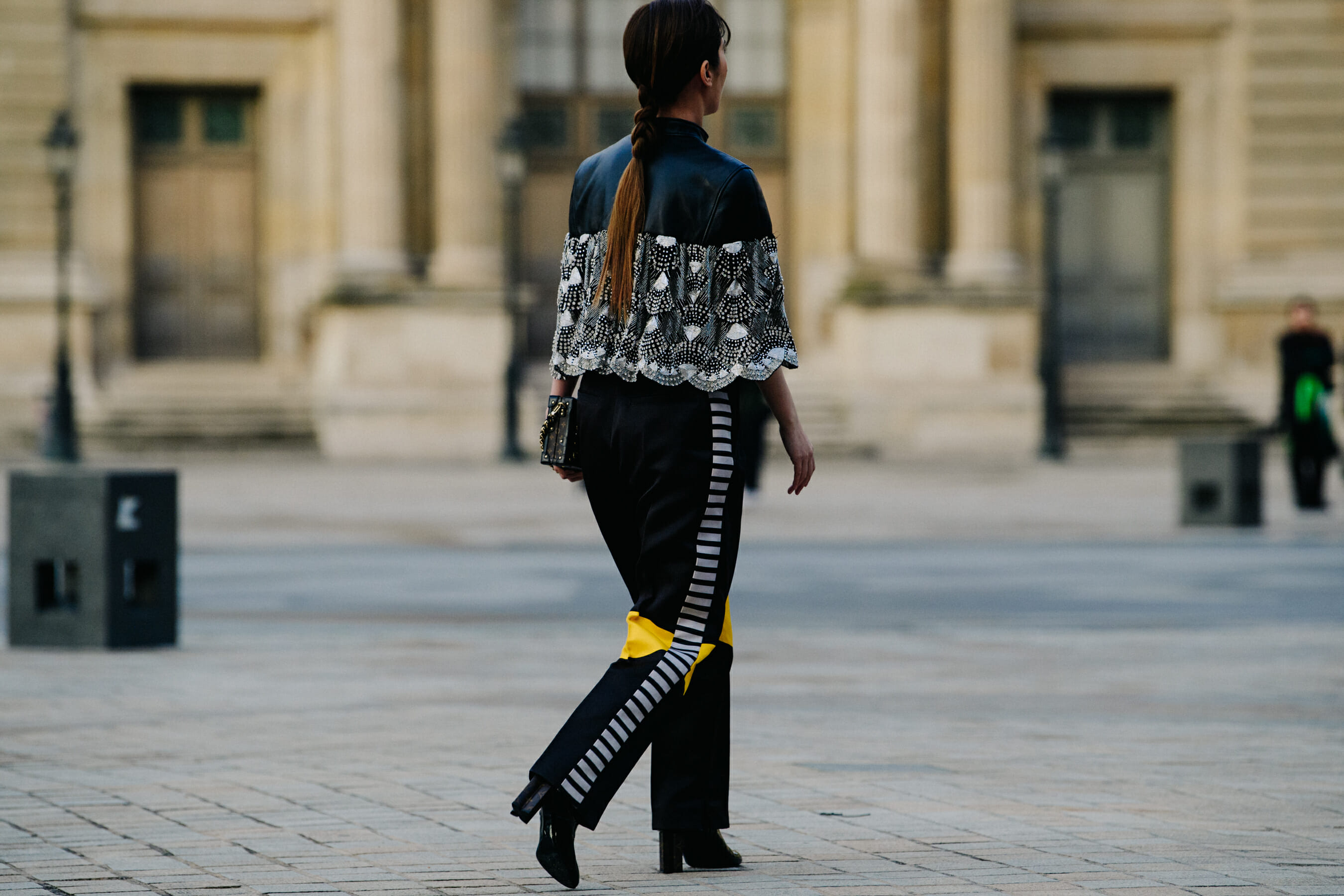 Woman wearing Louis Vuitton